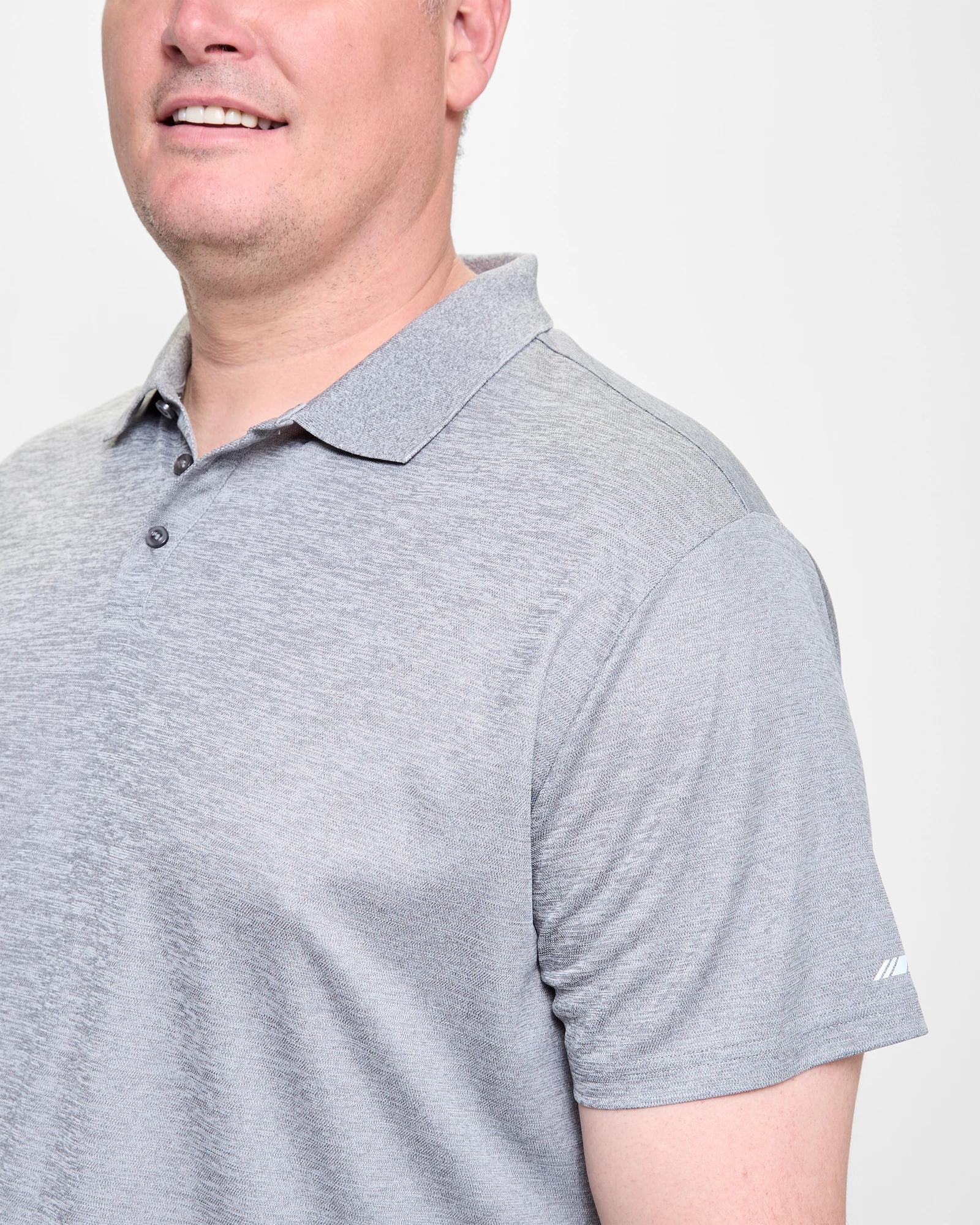 2 Target Active Plus Size Active Polo Top GREY MARLE, 2 of 2