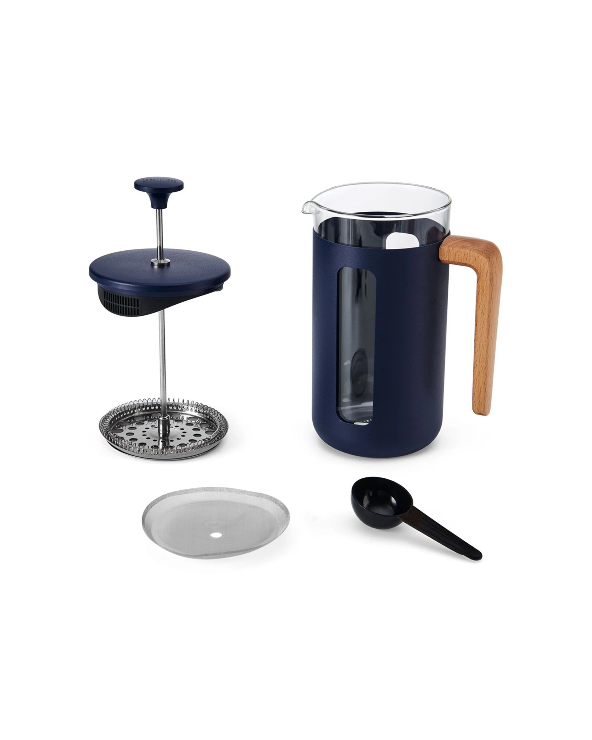5 La Cafetiere Pisa 8-Cup 1L Stainless Steel Glass Coffee French Press - Blue, 5 of 7