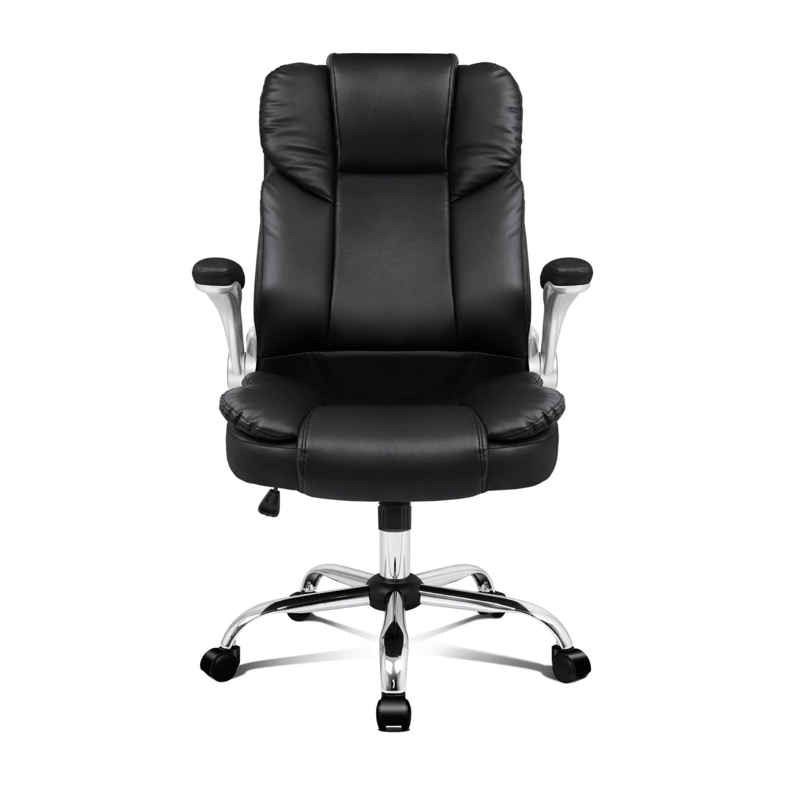 4 Alfordson Office Chair Executive Computer Gaming Racer PU Leather Work Seat - Black, 4 of 10