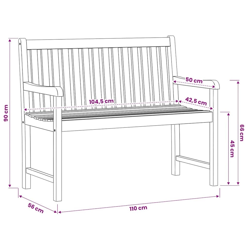 7 vidaXL Garden bench - Brown, 7 of 7