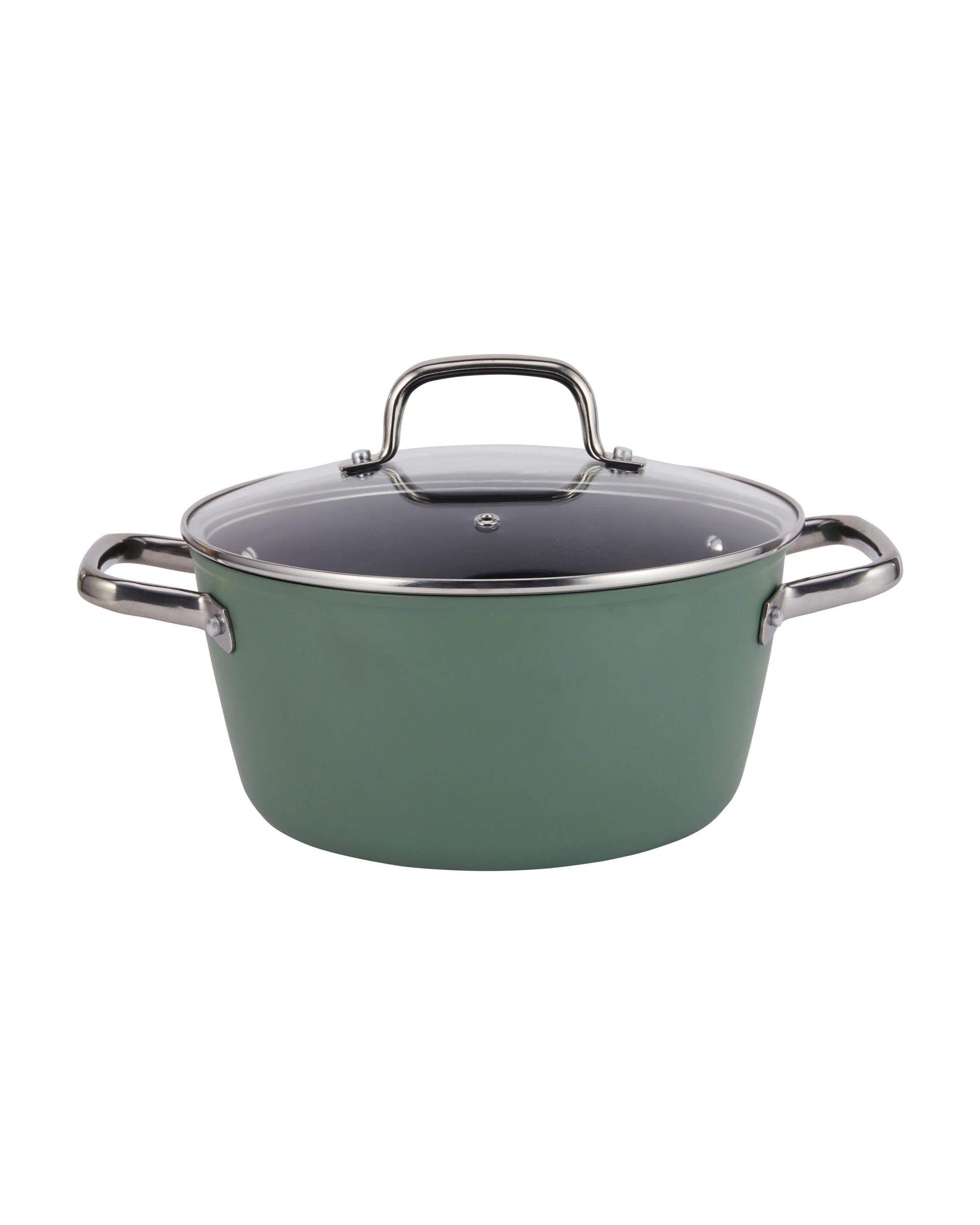 3 4 Piece Ceramic Cookware Set - Green, 3 of 10