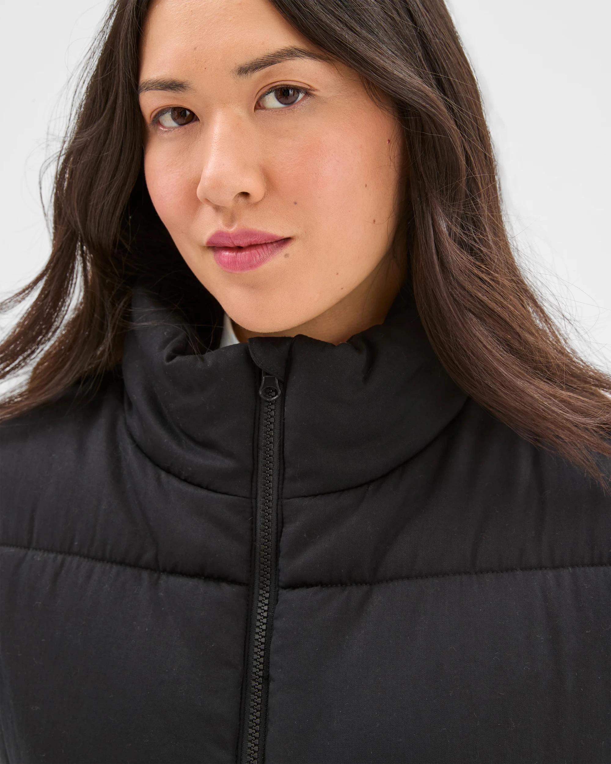 6 Target Woman Oversized Quilted Vest BLACK, 6 of 7