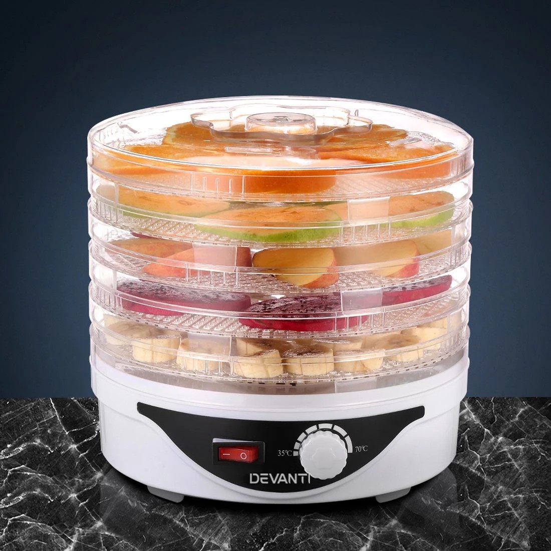 3 Devanti 5 Trays Food Dehydrator - White, 3 of 5