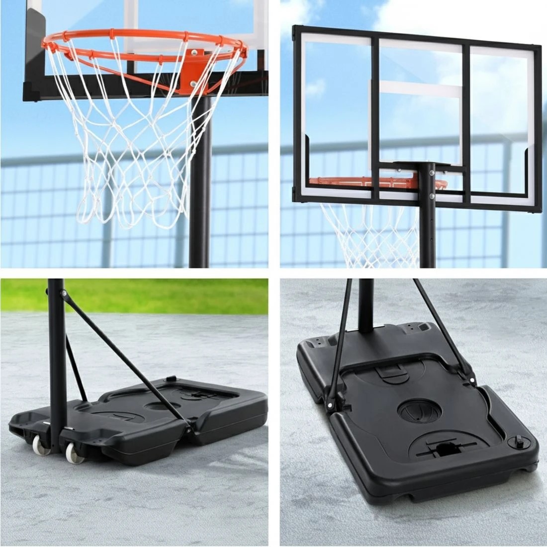 5 Everfit 3.05M Basketball Hoop Stand System Portable Height Adjustable w/ Knob - Multi, 5 of 6