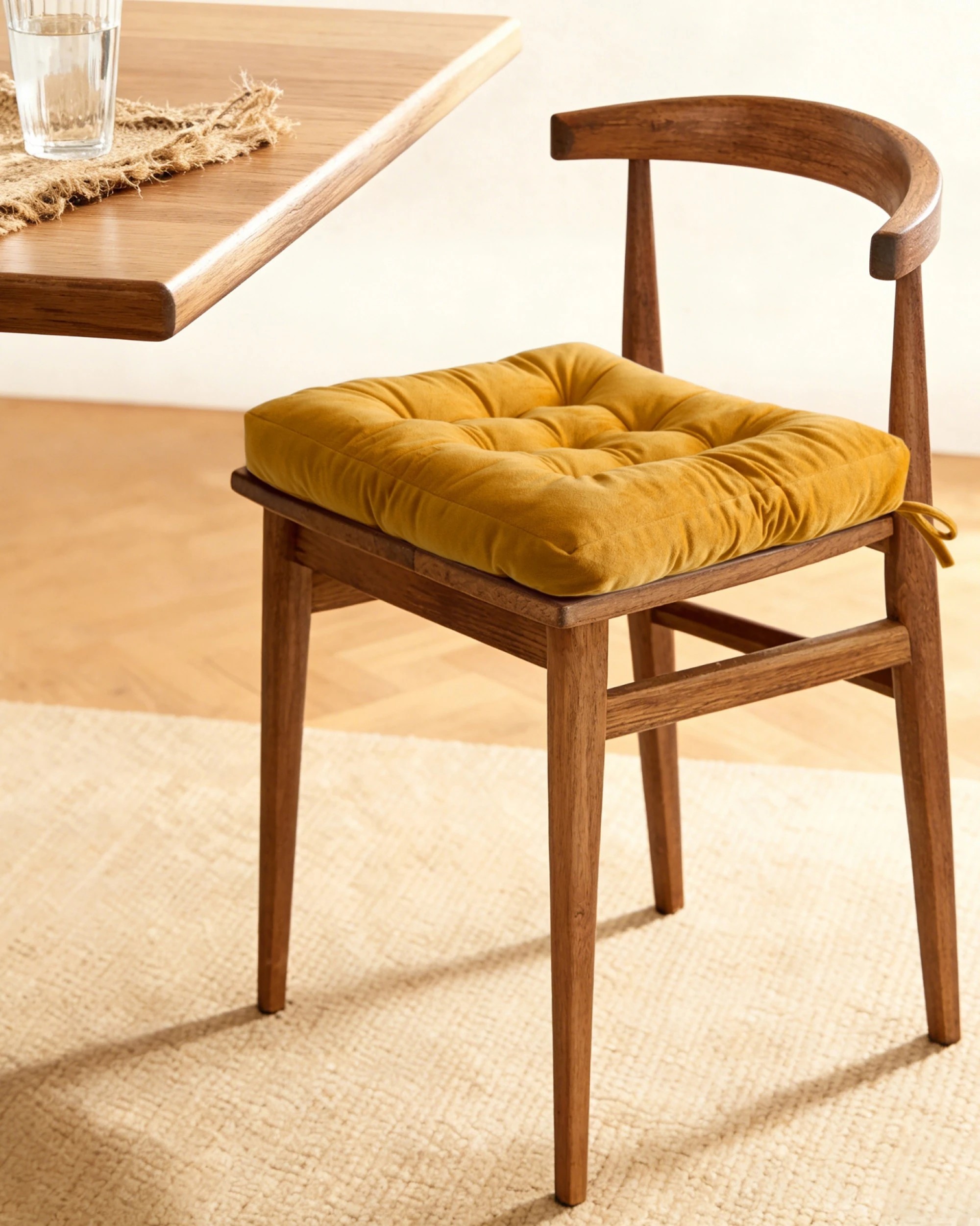 3 Cadence & Co. Vivienne Velvet Seat Cushion 4 Pack - Marigold, 3 of 7