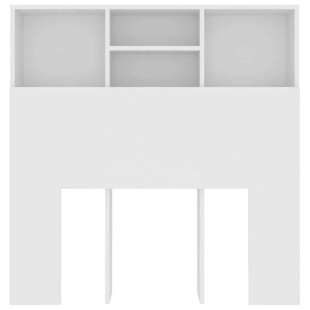 4 Vidaxl Headboard Cabinet Bed Headboard - White, 4 of 8
