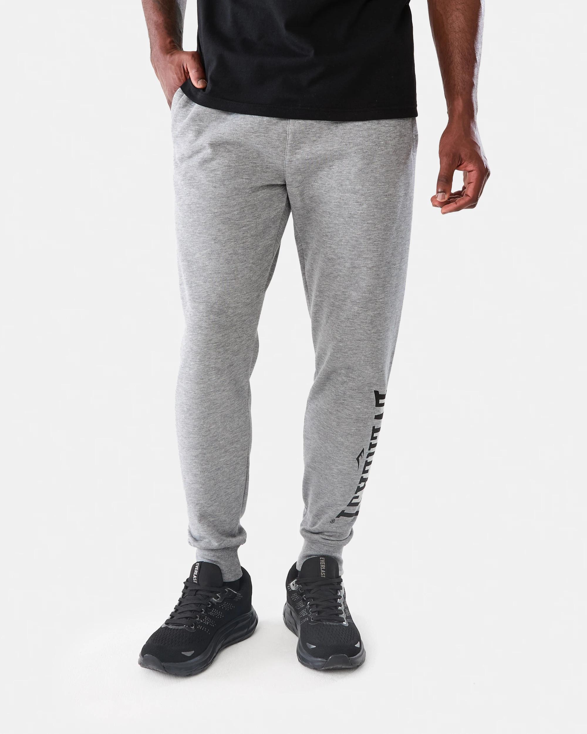 2 Everlast Mens Block Trackpants Ash Grey, 2 of 7