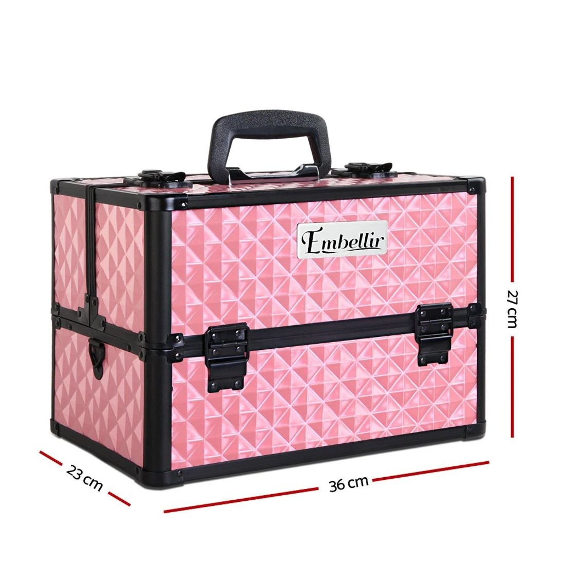 2 Embellir Beauty Case Makeup Travel Bag Organiser Storage Large Jewellery Box - Multi, 2 of 8