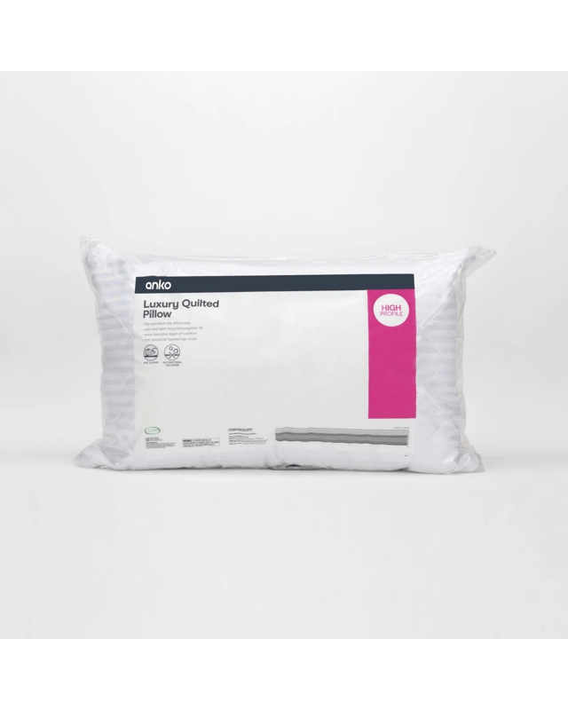 Luxury Quilted Pillow - High Profile, W