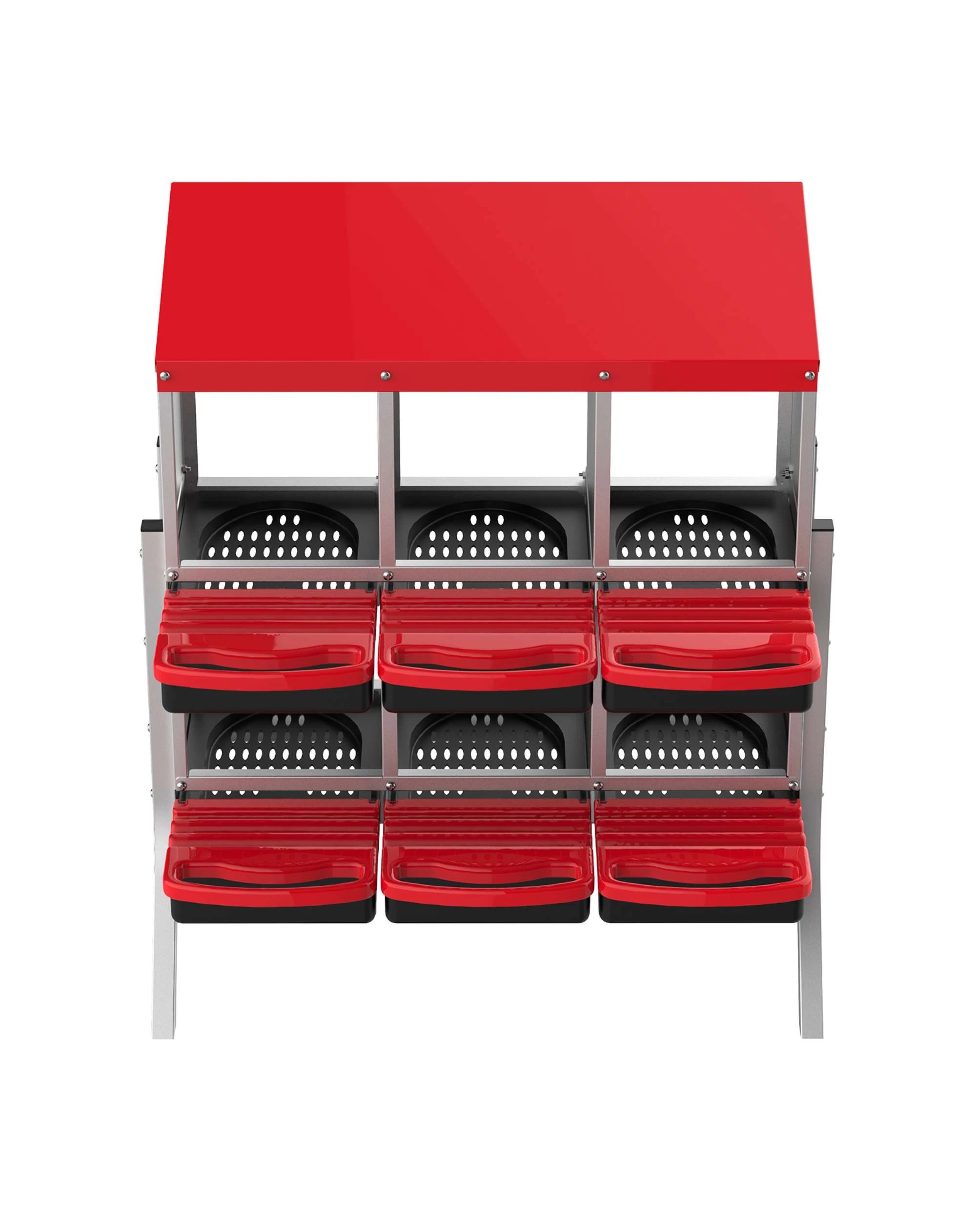 2 Advwin 6 Holes Chicken Nesting Boxes Metal Chicken Egg Laying Box Egg Collection, 2 of 9