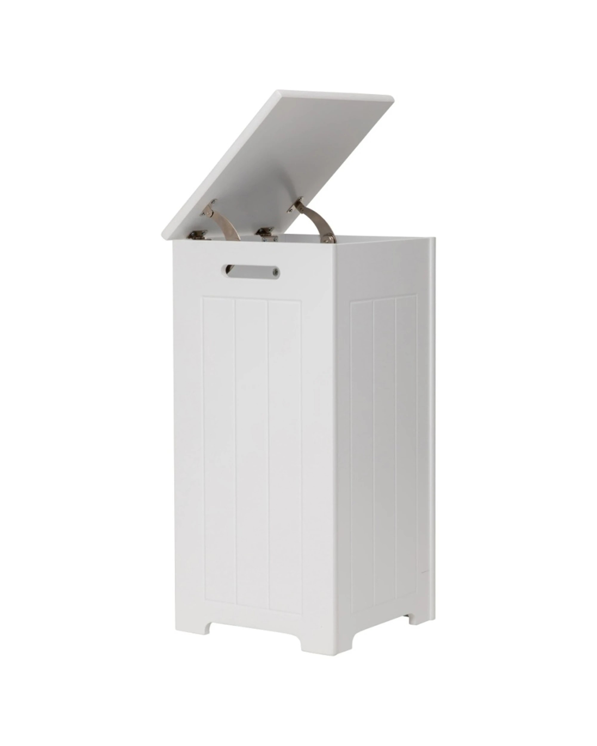 5 Alpine Bay Maine Bathroom Laundry Storage Hamper Basket MDF Construction 30x30x60cm - White, 5 of 9