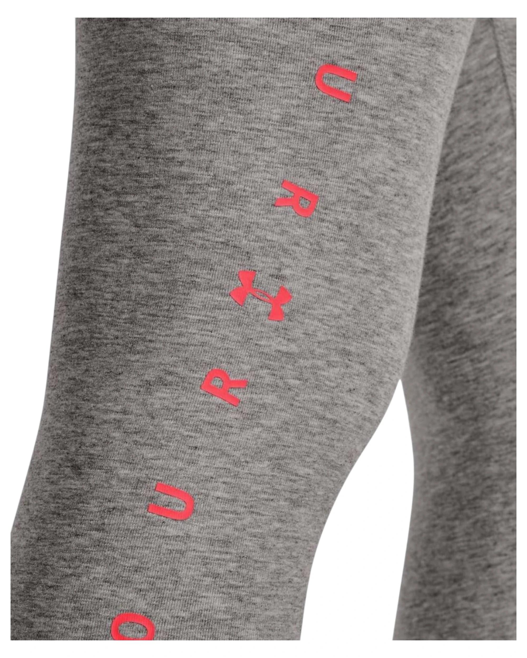 2 Under Armour Womens Graphic Grey Workout Leggings CHARCOAL/HEATHER/BLACK, 2 of 4
