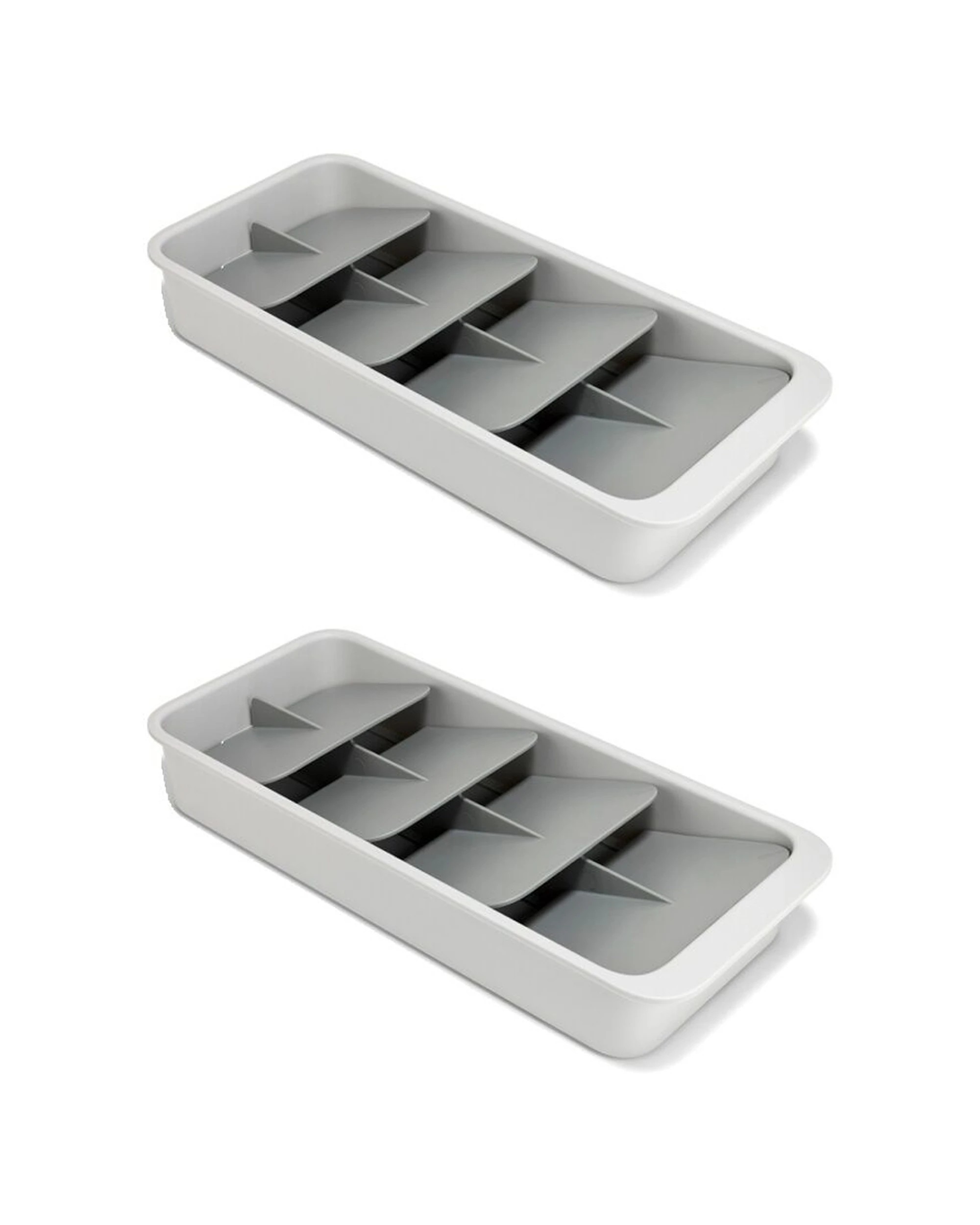 1 Joseph Joseph 2PK DrawerStore Large Tiered Cutlery Kitchen Storage Organiser Stone - Beige, 1 of 7