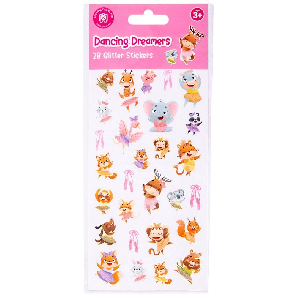 1 Learning Can Be Fun Dancing Dreamers Glitter Stickers, 1 of 3