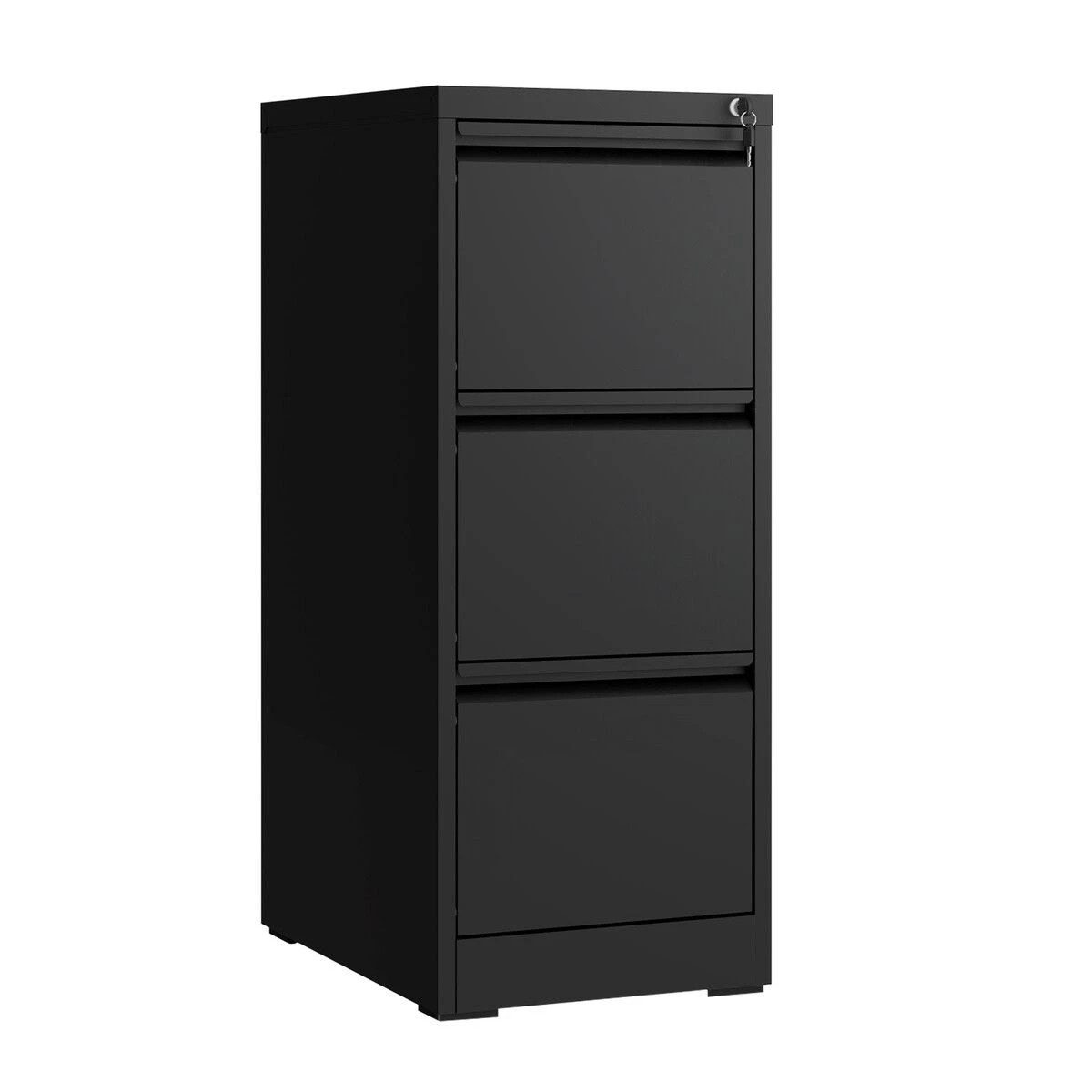 1 Ausway File Cabinet 3 Drawer Filing Organiser Steel Locker Cupboard Home Office Storage Unit, 1 of 1