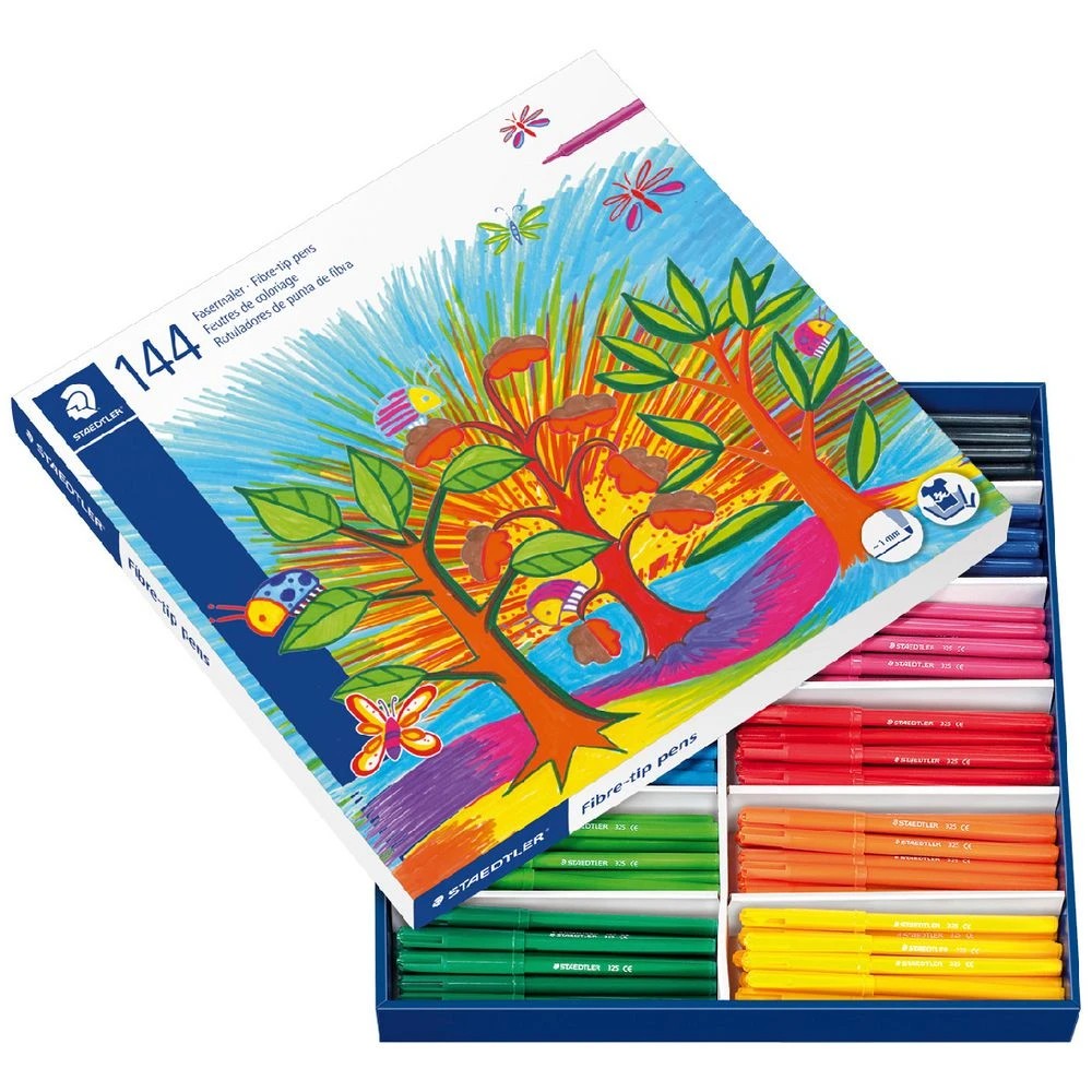 1 Staedtler Noris Fibre-Tip Pens Assorted 144 Class Pack, 1 of 6