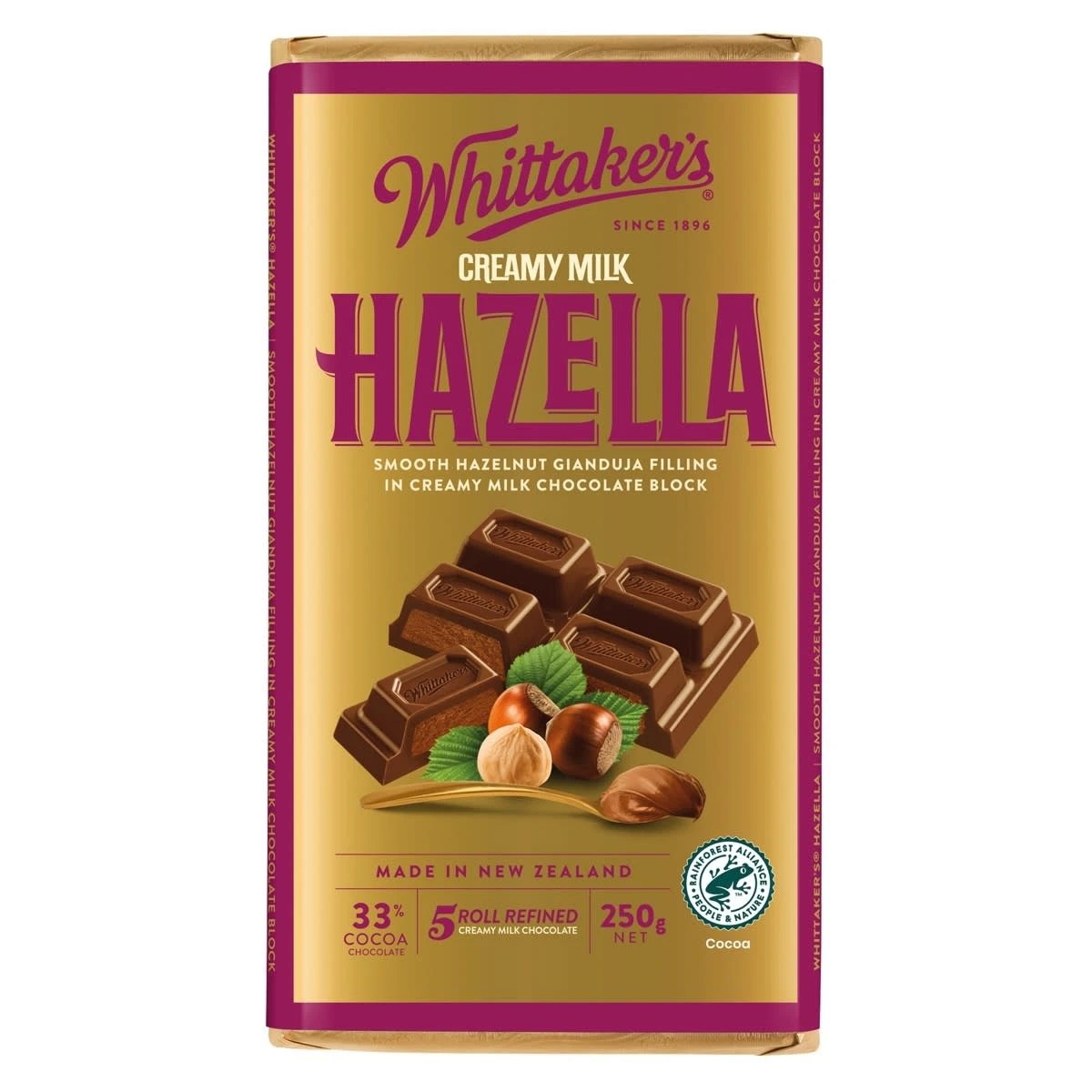 1 Whittaker's Hazella Creamy Milk Chocolate Block 250g, 1 of 2