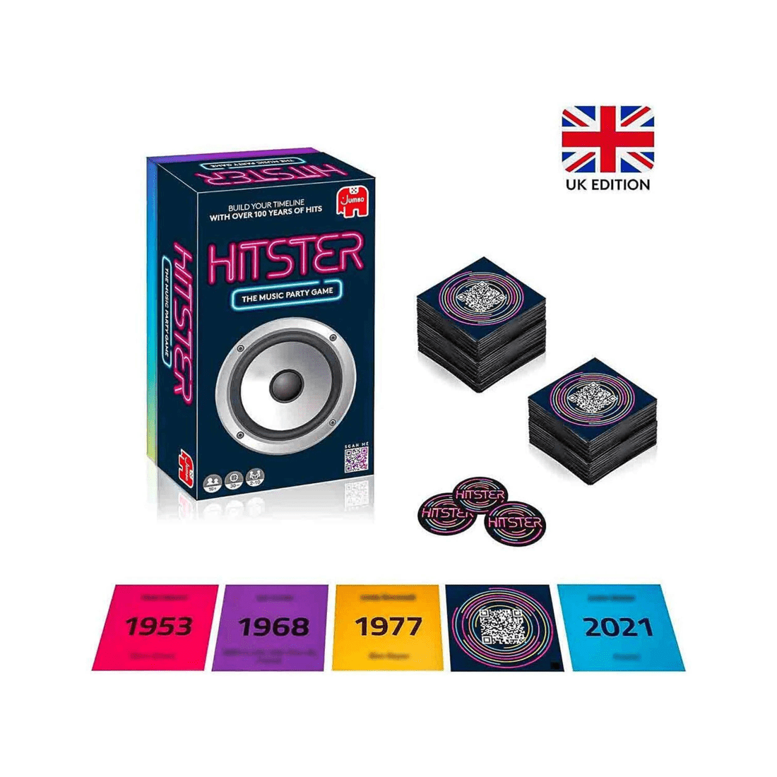 2 Jumbo Hitster The Music Party Game Card Game, 2 of 6