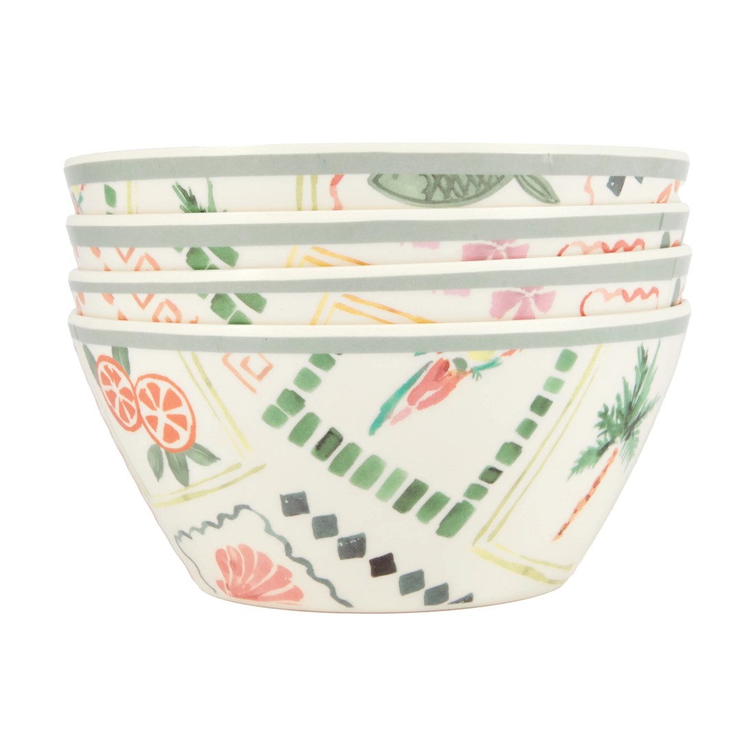 3 4 Pack Tropical Bowls, 3 of 5