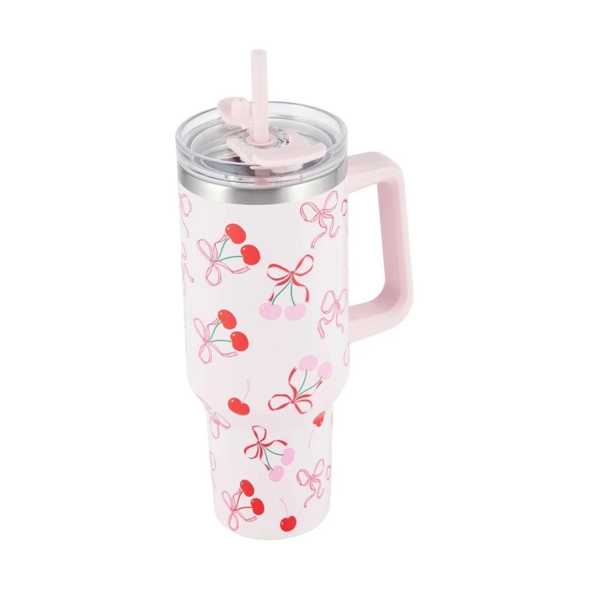 1 1.8L Cherry and Bow Jumbo Tumbler with Handle, 1 of 6