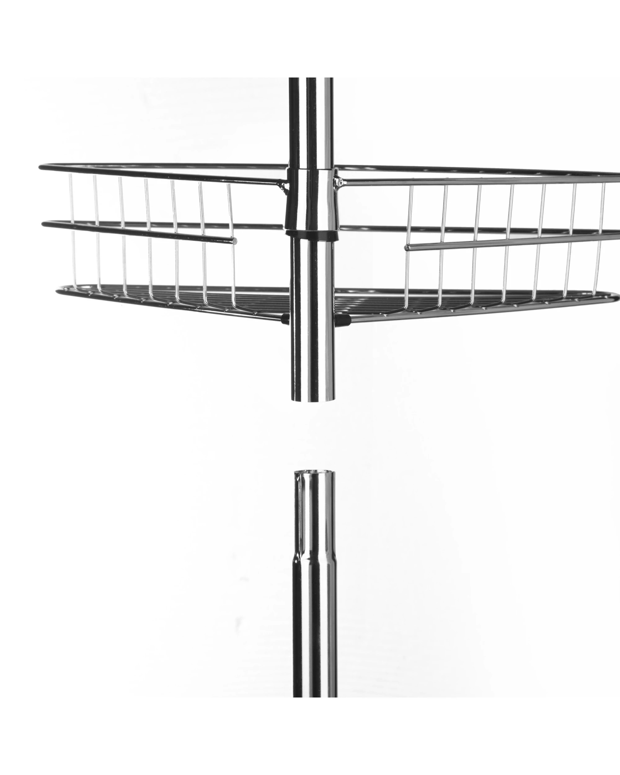 9 Sherwood Home Adjustable Telescopic 4 Tier Corner Shower Caddy Rack - Silver, 9 of 9