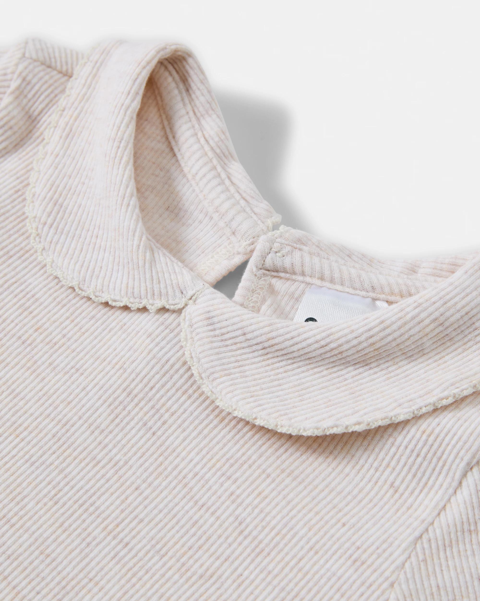 3 Cotton Long Sleeve Rib Collar Bodysuit Hony Marle, 3 of 3