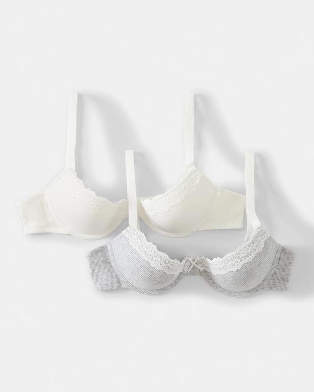 2 Pack Push-up Rib Lace