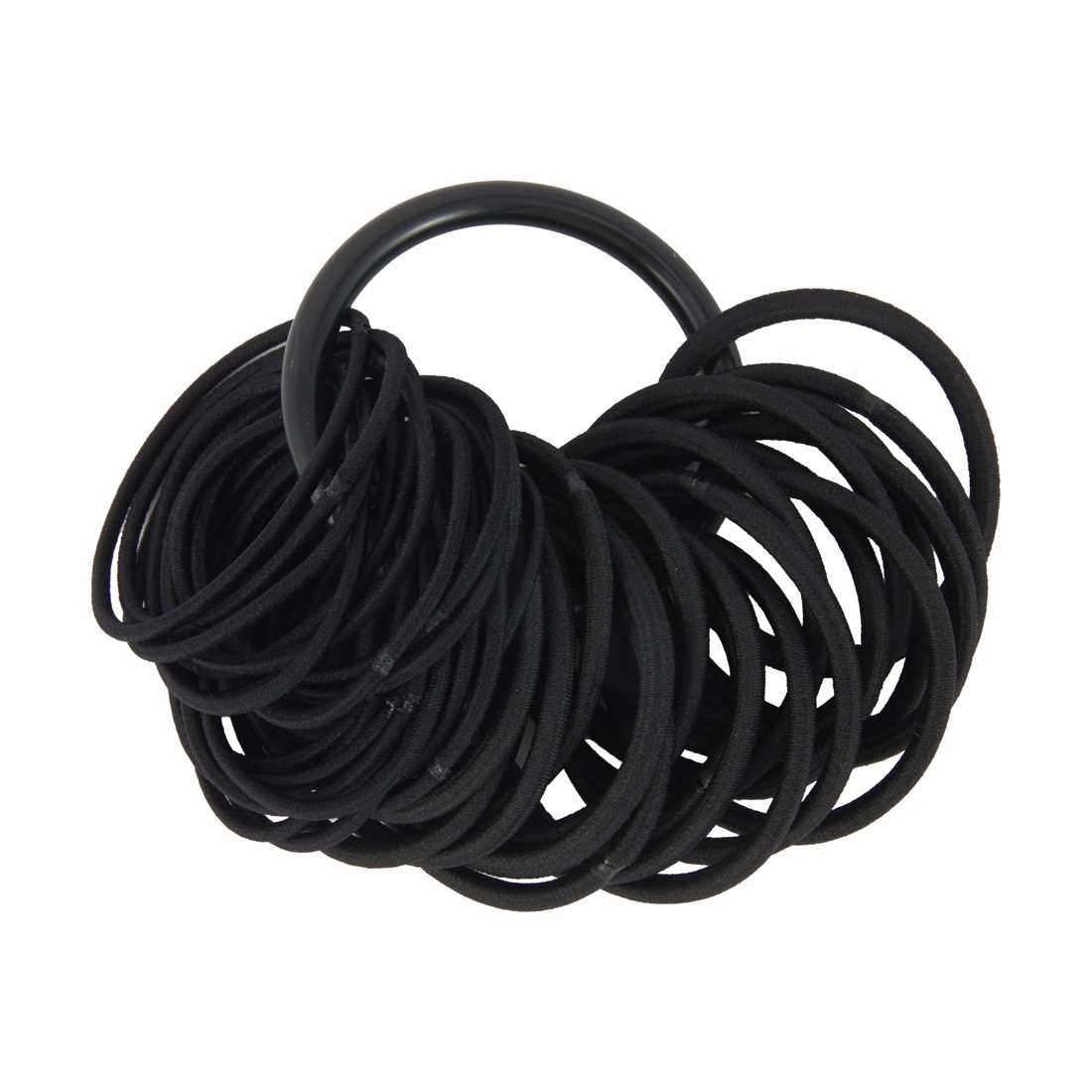 1 OXX Haircare 40 Pack Hair Elastics - Black, 1 of 3