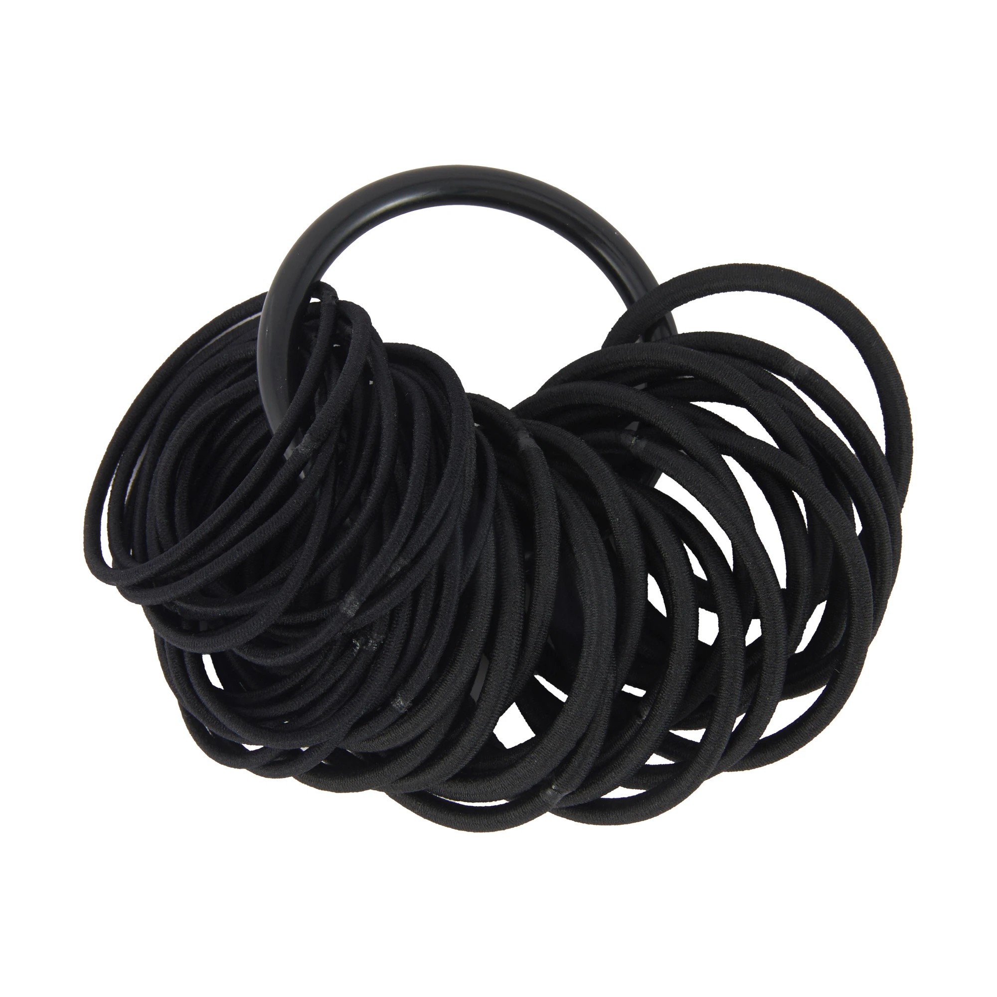 1 OXX Haircare 40 Pack Hair Elastics - Black, 1 of 3