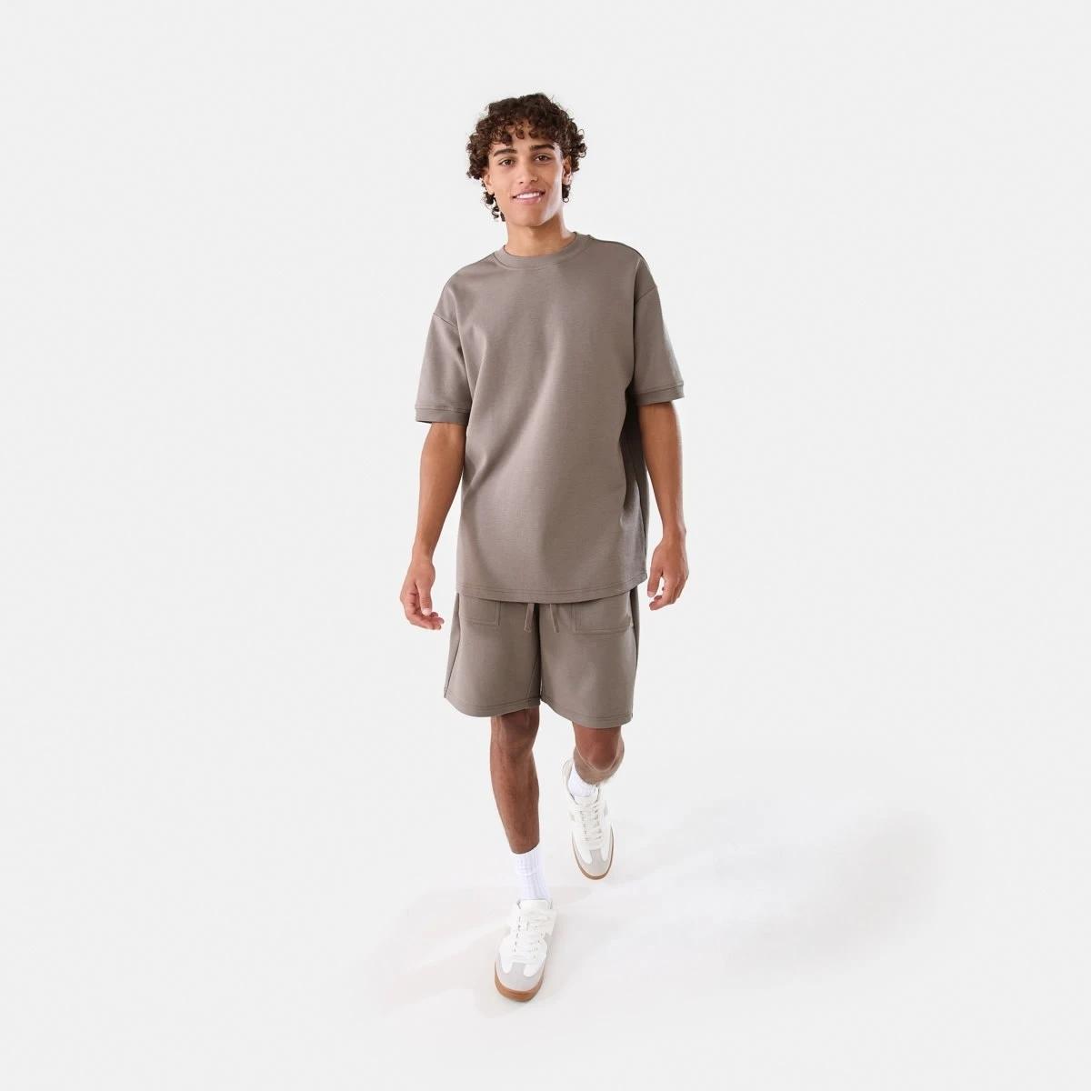 2 Oversized Interlock T-shirt DRIFT BROWN, 2 of 7