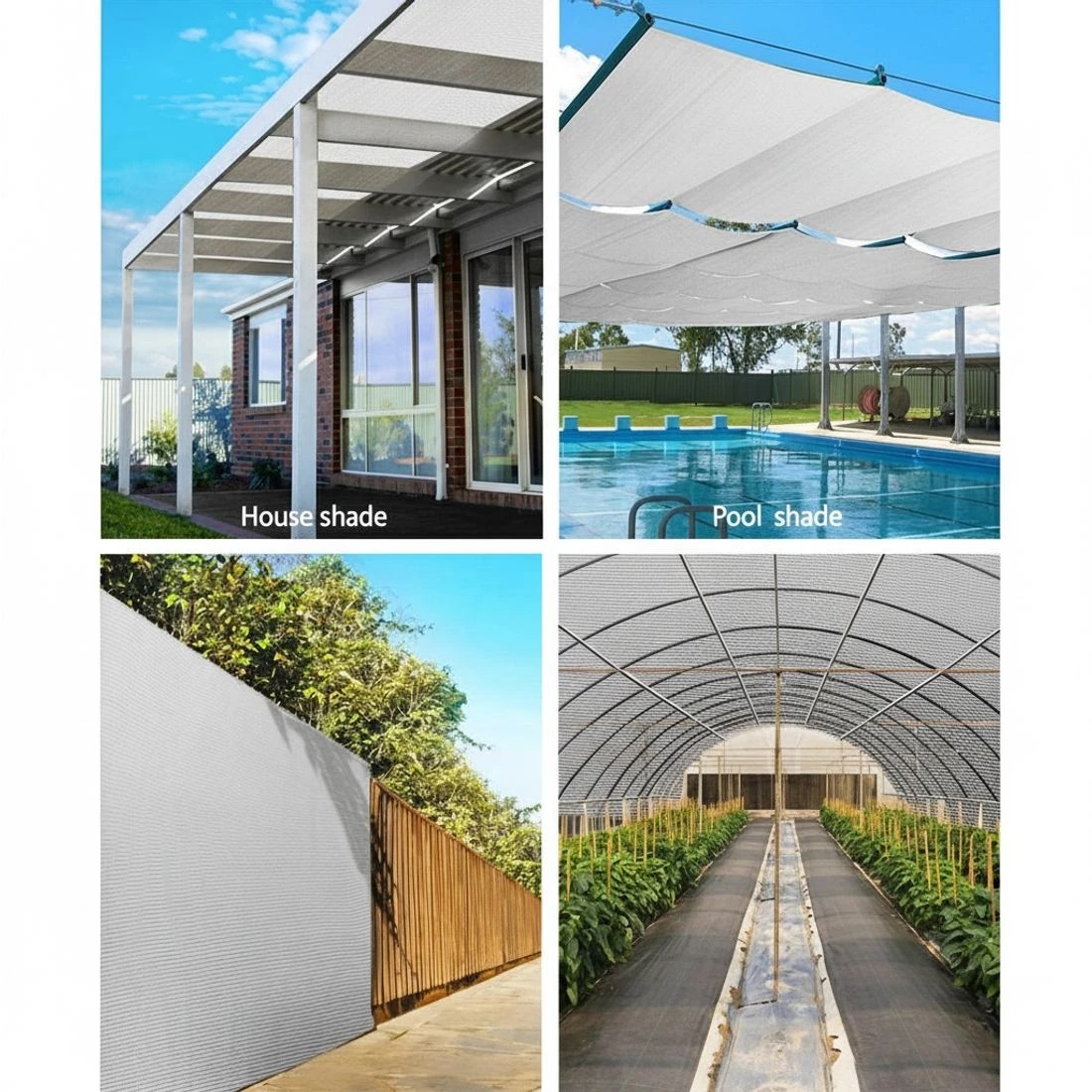 2 Instahut 30% Shade Cloth 3.66x10m Shadecloth Wide Heavy Duty - White, 2 of 5