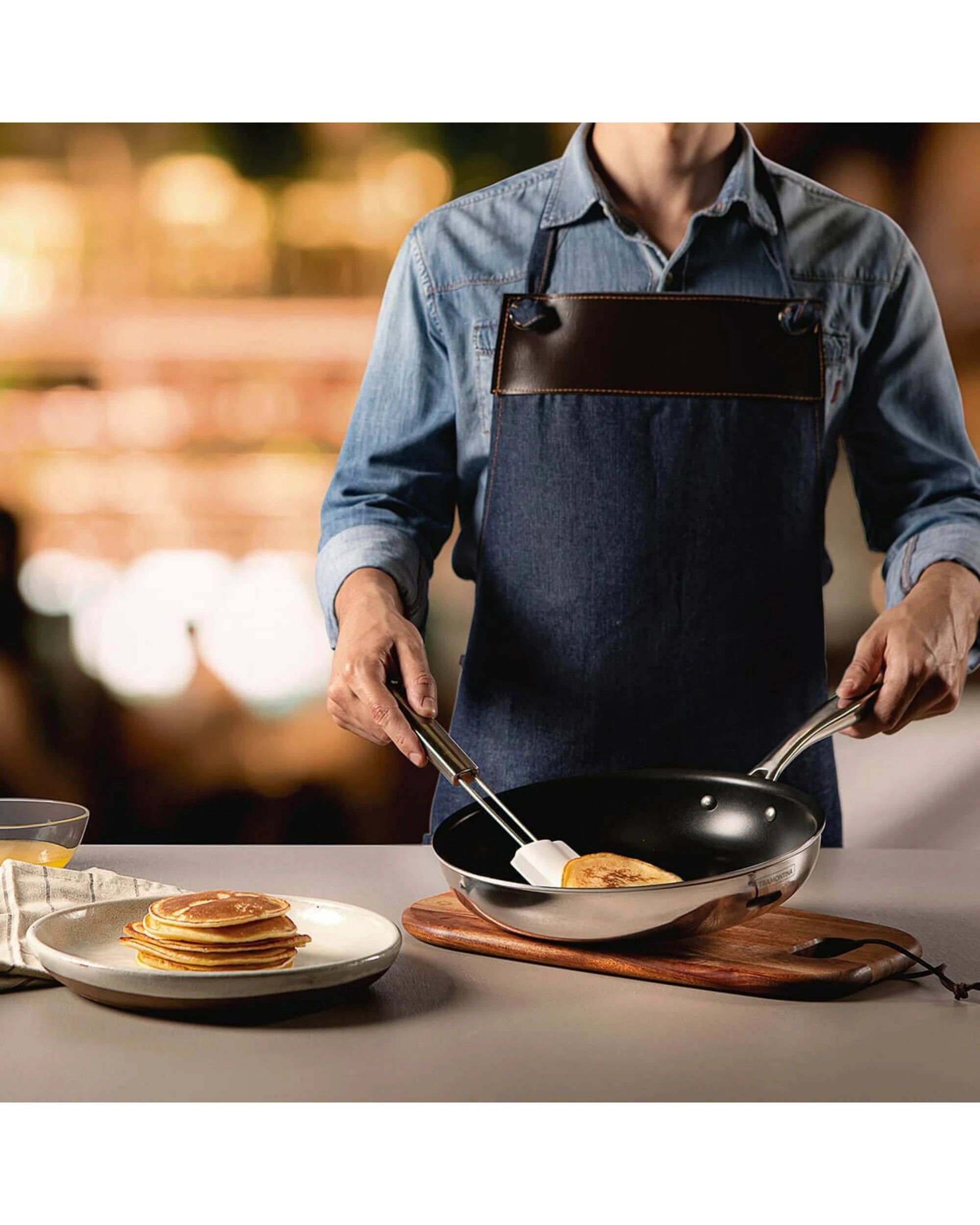 4 Tramontina Grano 20cm Tri-Ply Clad Non-Stick Frying pan, 4 of 5