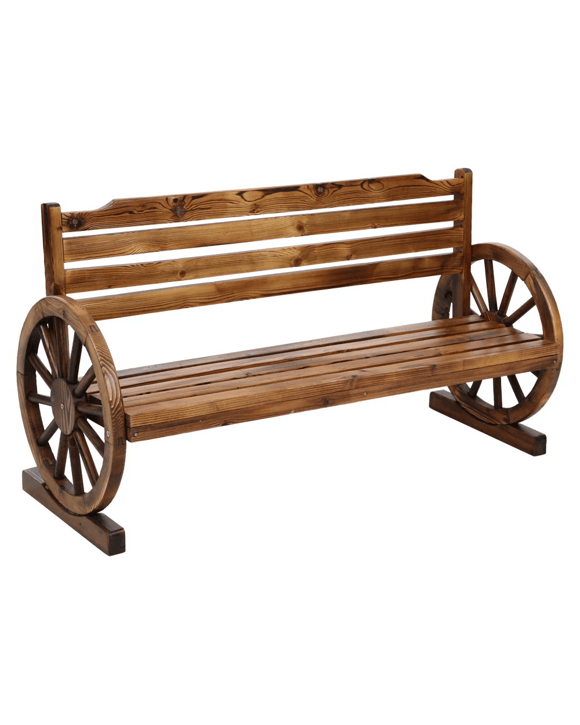 Gardeon Outdoor Garden Bench en 3 Seat Wagon Chair Lounge Patio Furniture - Charcoal