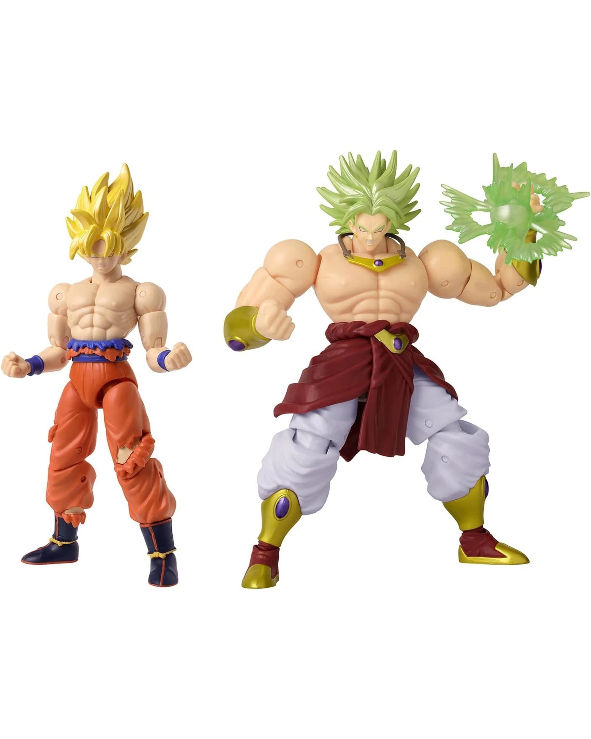 2 Dragon Ball Super Dragon Stars Super Saiyan Broly vs Super Saiyan Goku - Battle Damage -  Action Figures Battle Pack, 2 of 10