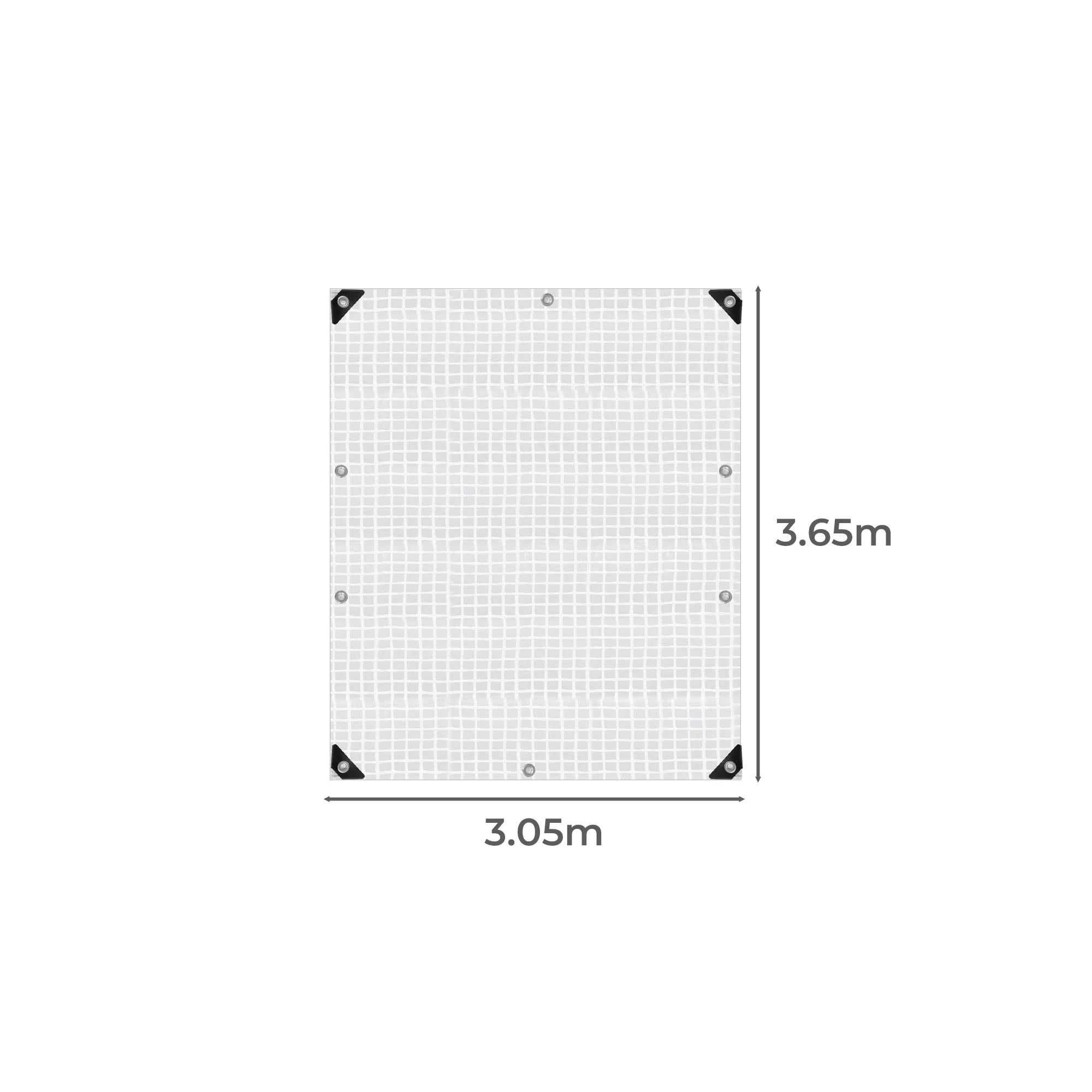 3 Mountview 3.05X3.65M Heavy Duty Waterproof Poly Tarpaulin Camping Cover Clear Grid, 3 of 8