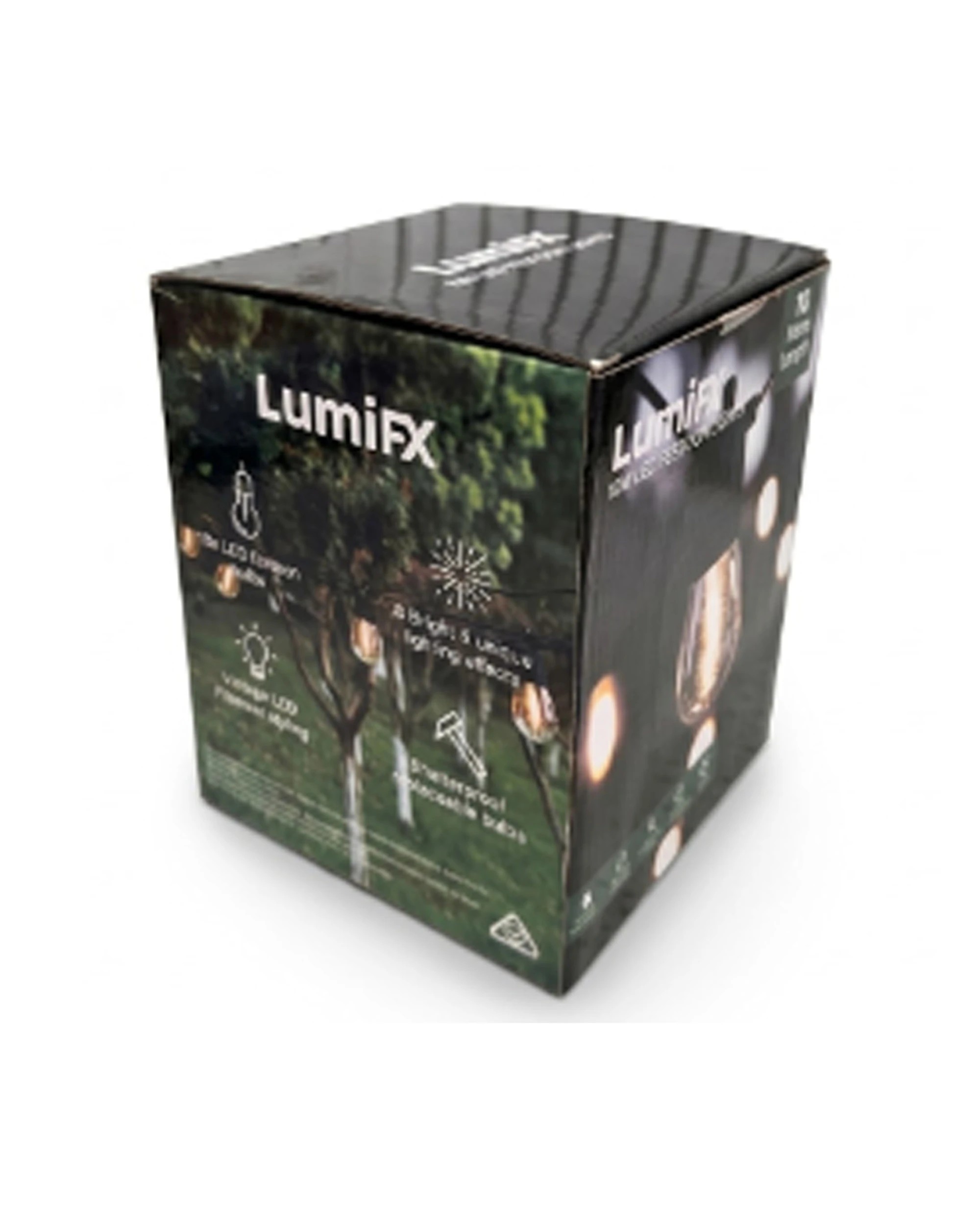 2 LumiFX 2PK 10 Bulb Indoor & Outdoor Festoon Lights With 8 Lighting Effects 10m Warm - White, 2 of 10