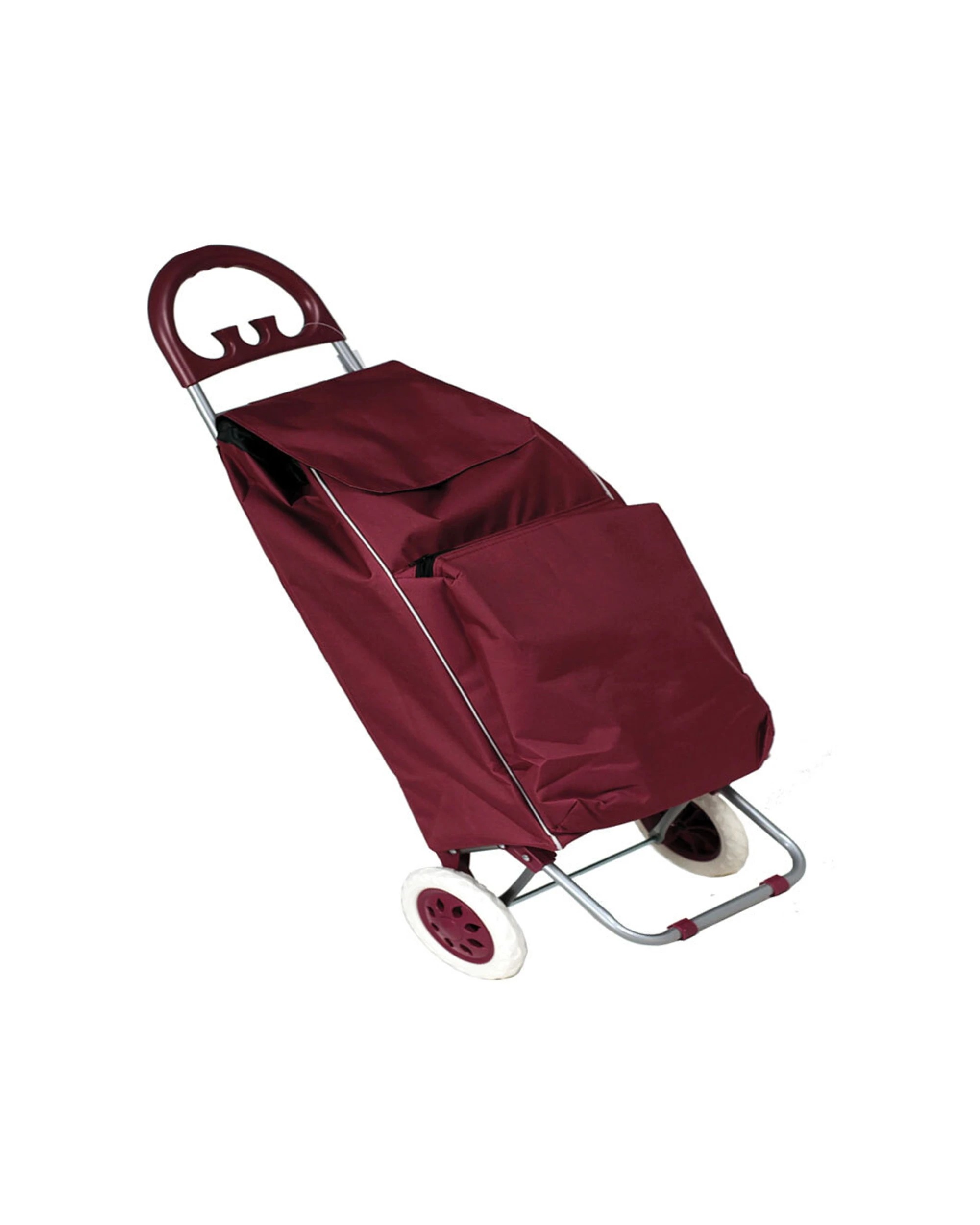2 Tosca 70L 58cm Shopping Cart Trolley Bag with Wheels Lightweight Durable Plum - Burgundy, 2 of 3