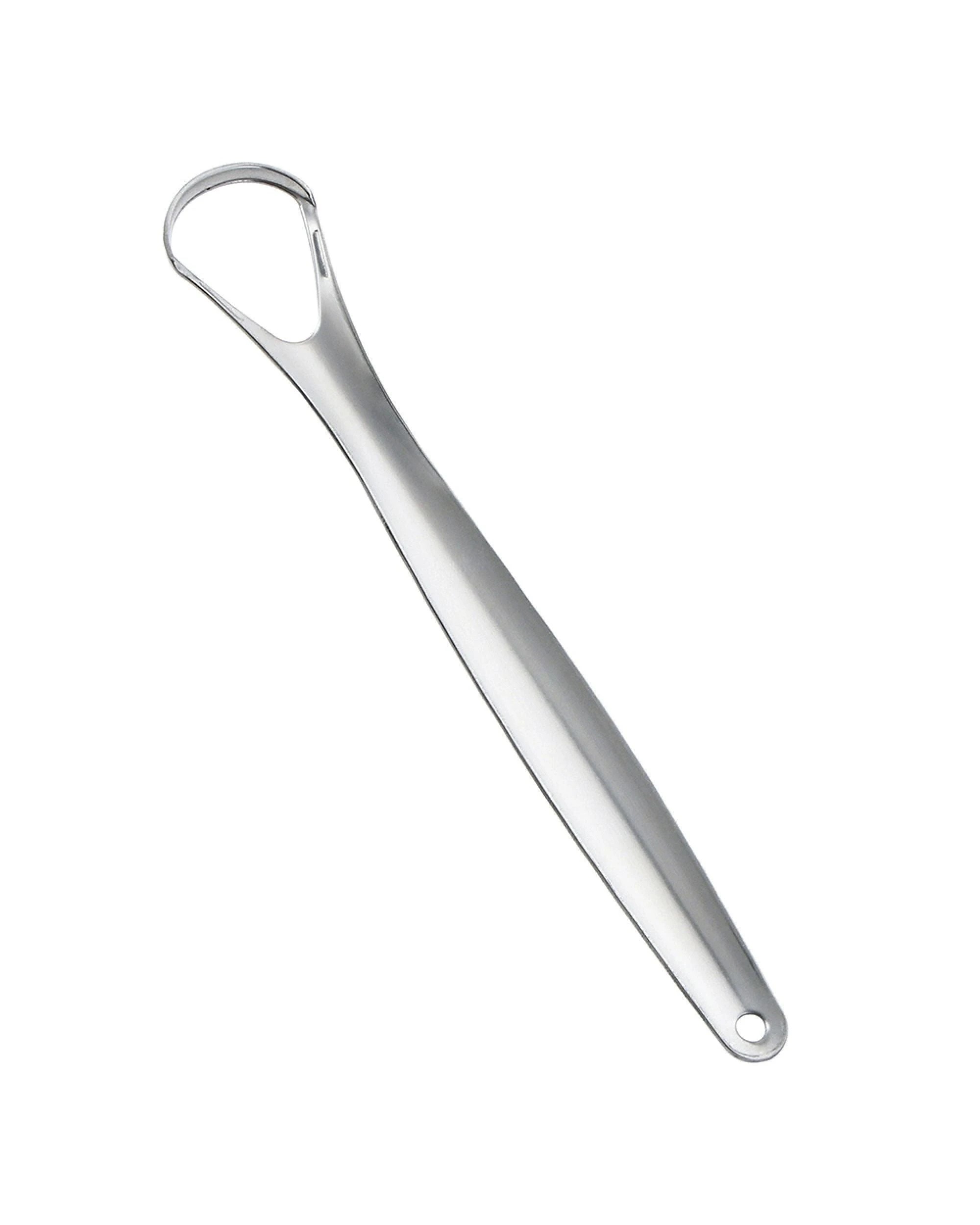 1 Orku Stainless Steel Tongue Scraper - Oral Hygiene Cleaner Silver, 1 of 3