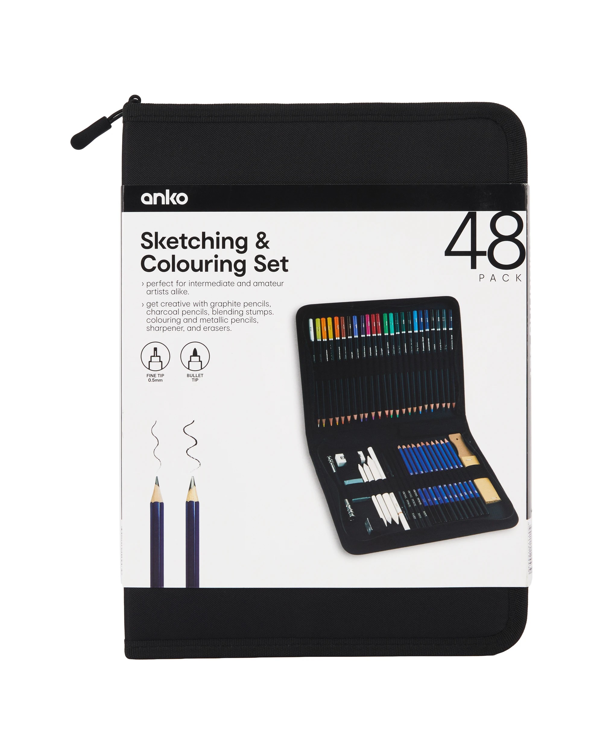 1 48 Pack Sketching and Colouring Set, 1 of 8