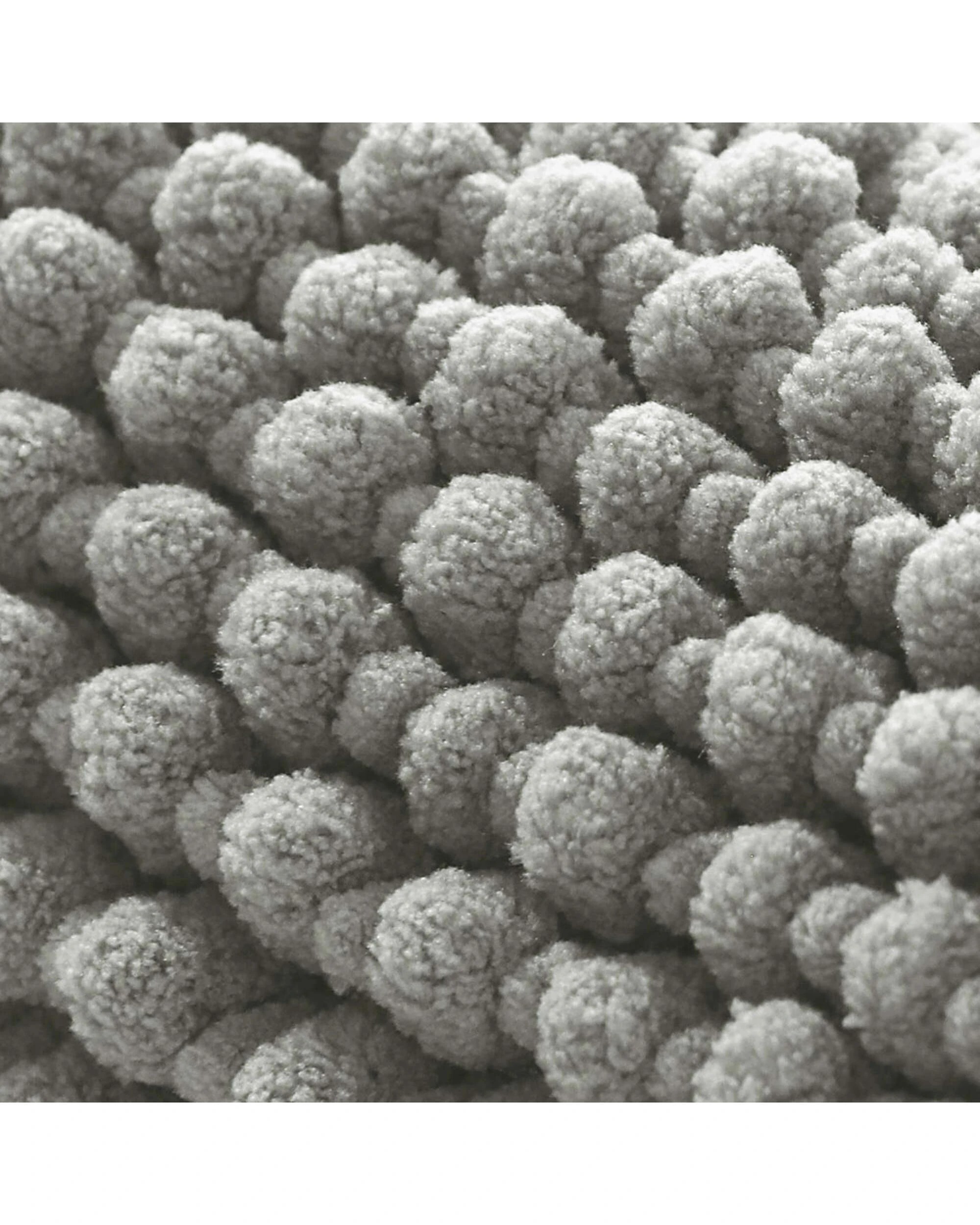3 Smarcute Chenille Absorbent Bath Mat 2 Piece - 50x81cm & 43x61cm - Grey, 3 of 4