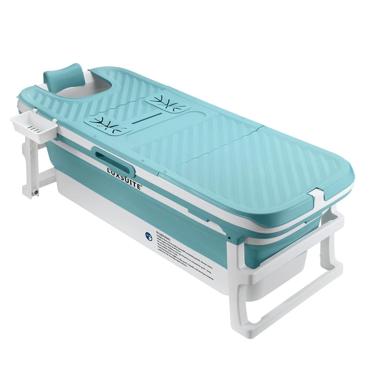 1 LUXSUITE Large Bath Tub Soaking Water Bathtub Spa Shower Foldable Portable Bathroom Freestanding Collapsible Modern Baby, 1 of 10