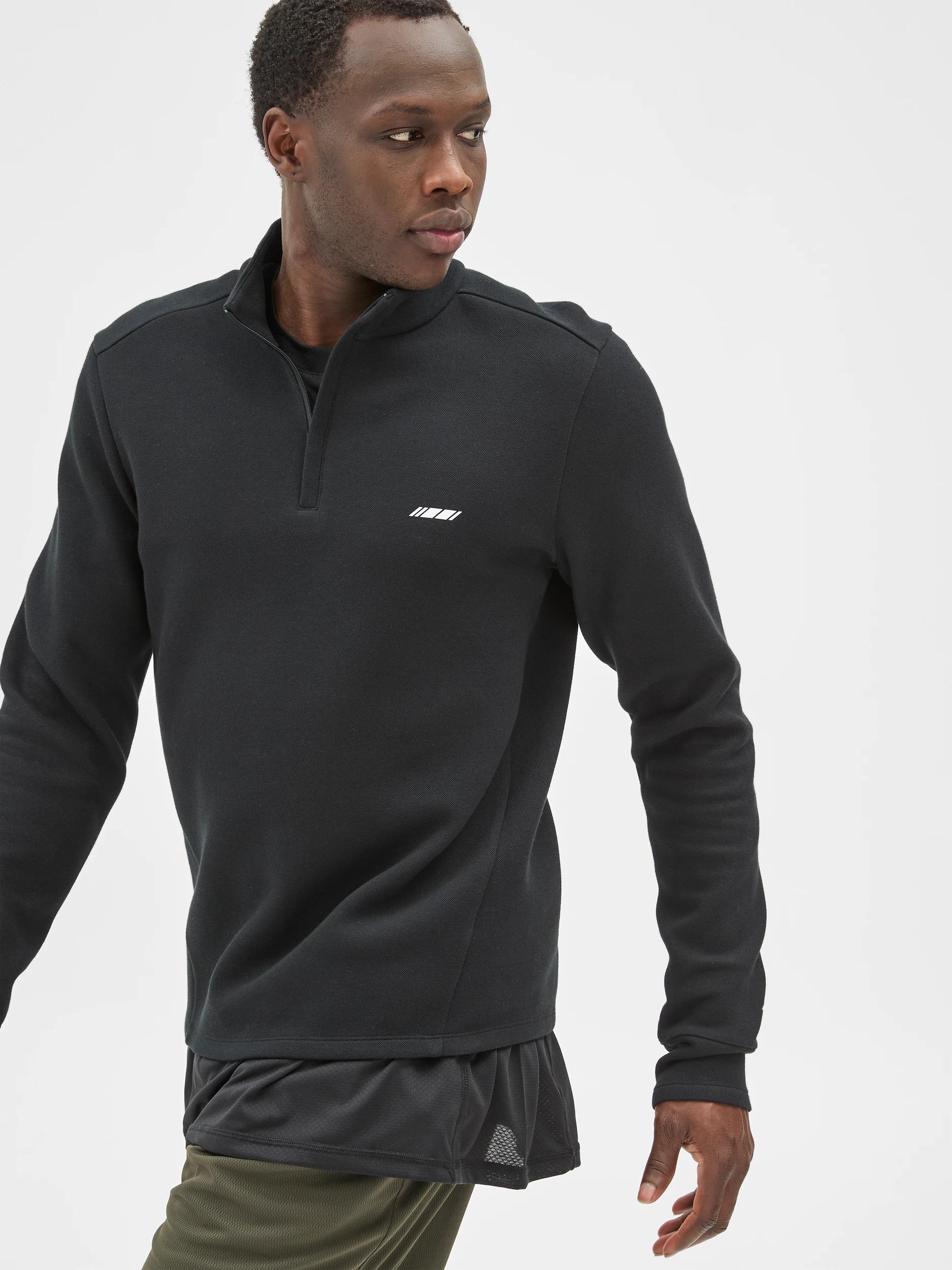 4 Target Australian Cotton Blend Active 1/2 Zip Pullover BLACK, 4 of 6