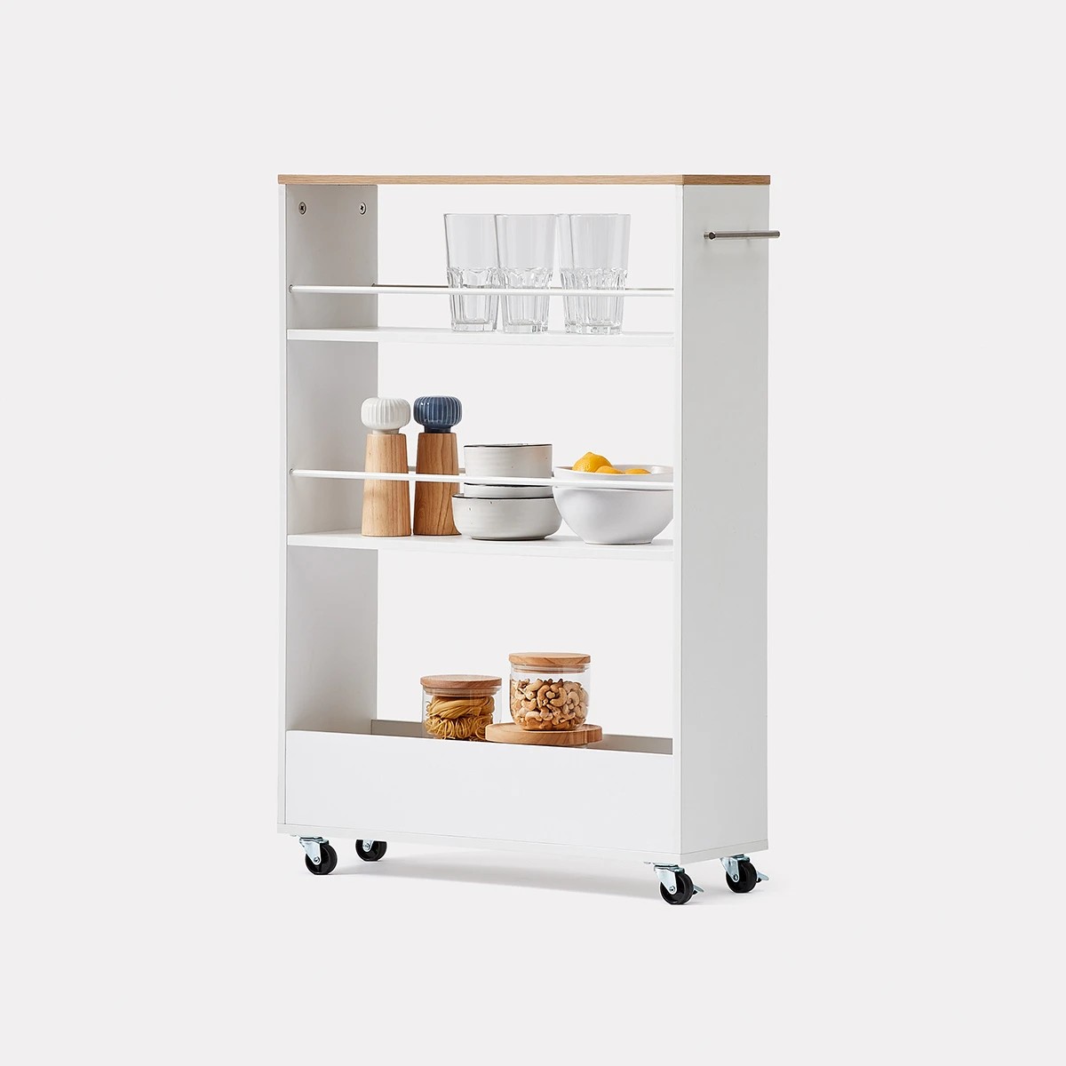 9 White Slimline Trolley, 9 of 10