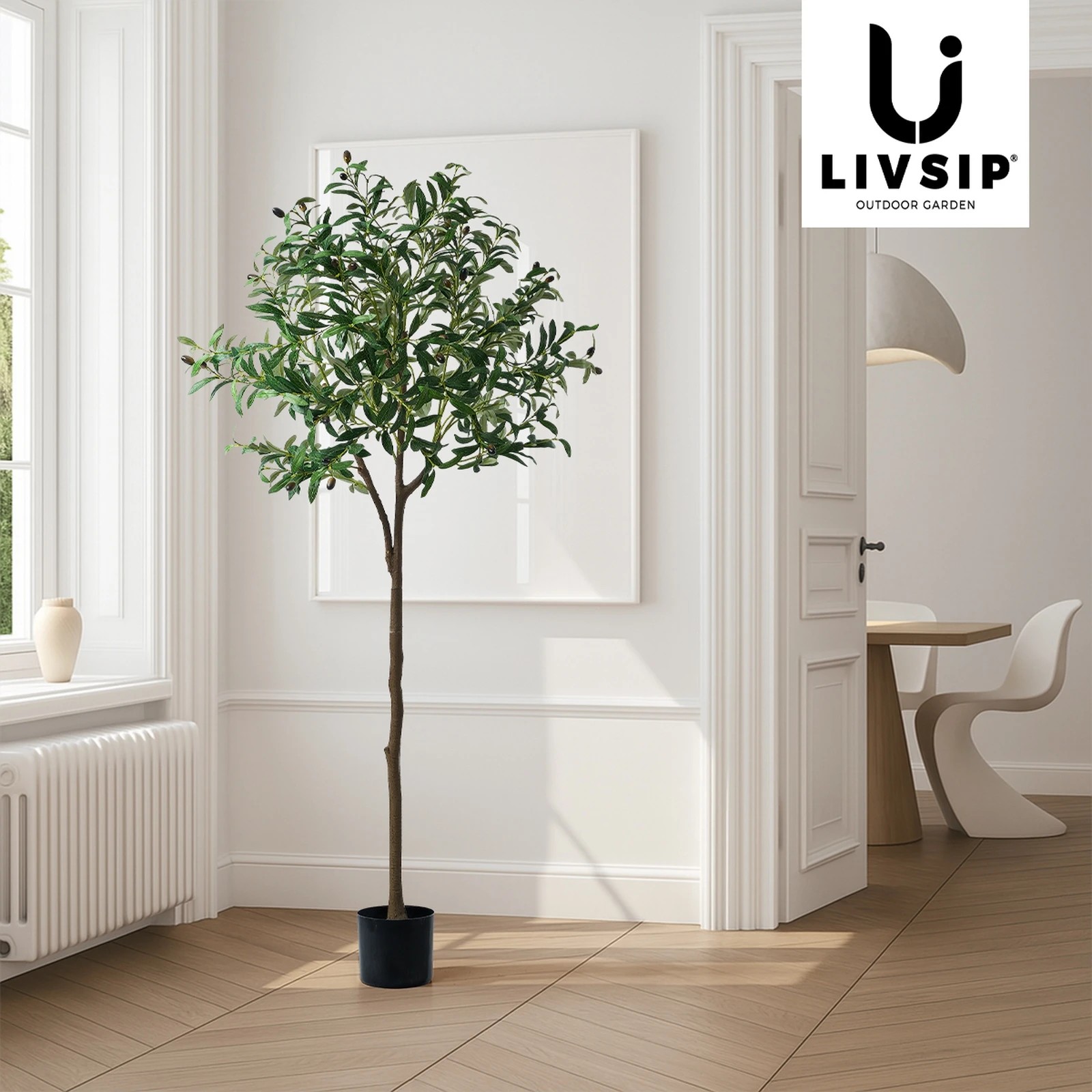 6 Livsip 150cm Artificial Olive Tree Lifelike Faux Potted Plant - Green, 6 of 10
