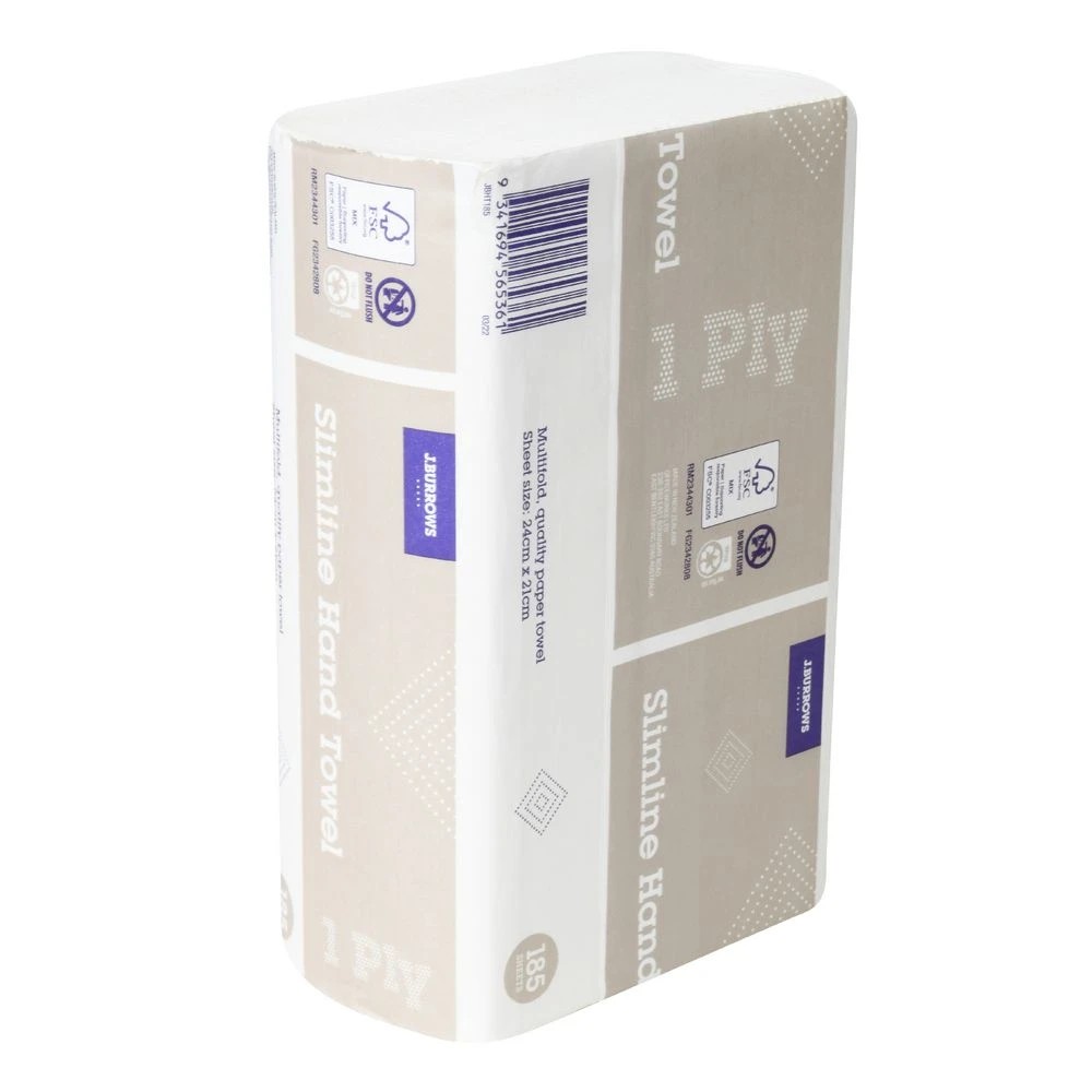 2 J.Burrows Slimline Hand Towel 185 Sheets, 2 of 2