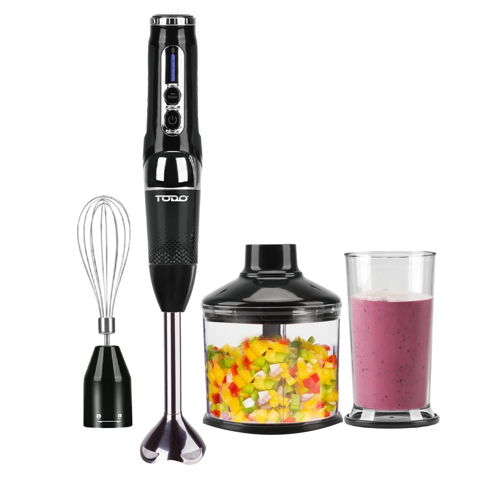 1 Todo Cordless Stick Blender Food Chopper Whisk 7.4v 2000mah Handheld Electric Blender, 1 of 8