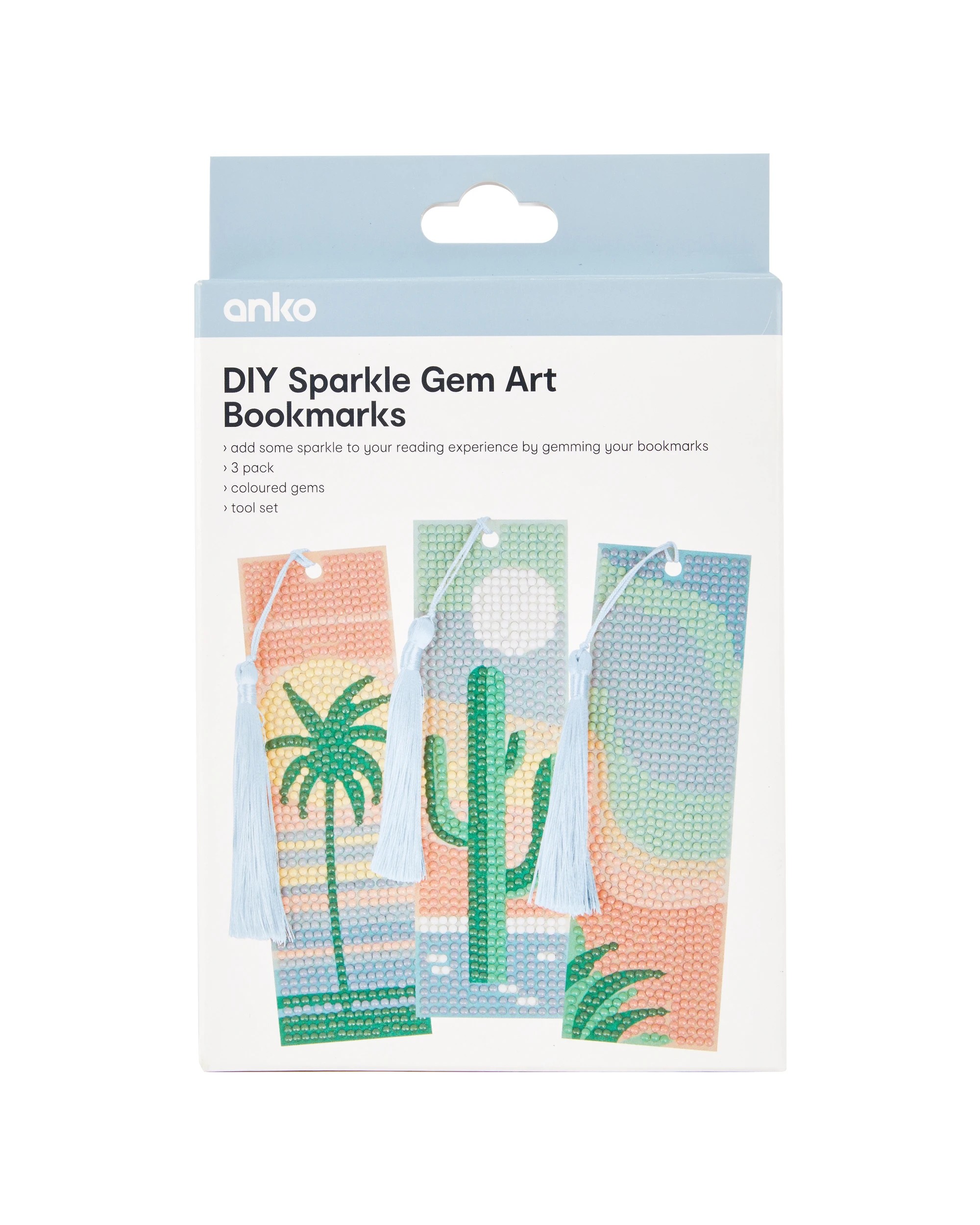 1 DIY Sparkle Gem Art Bookmarks - Cactus, 1 of 3