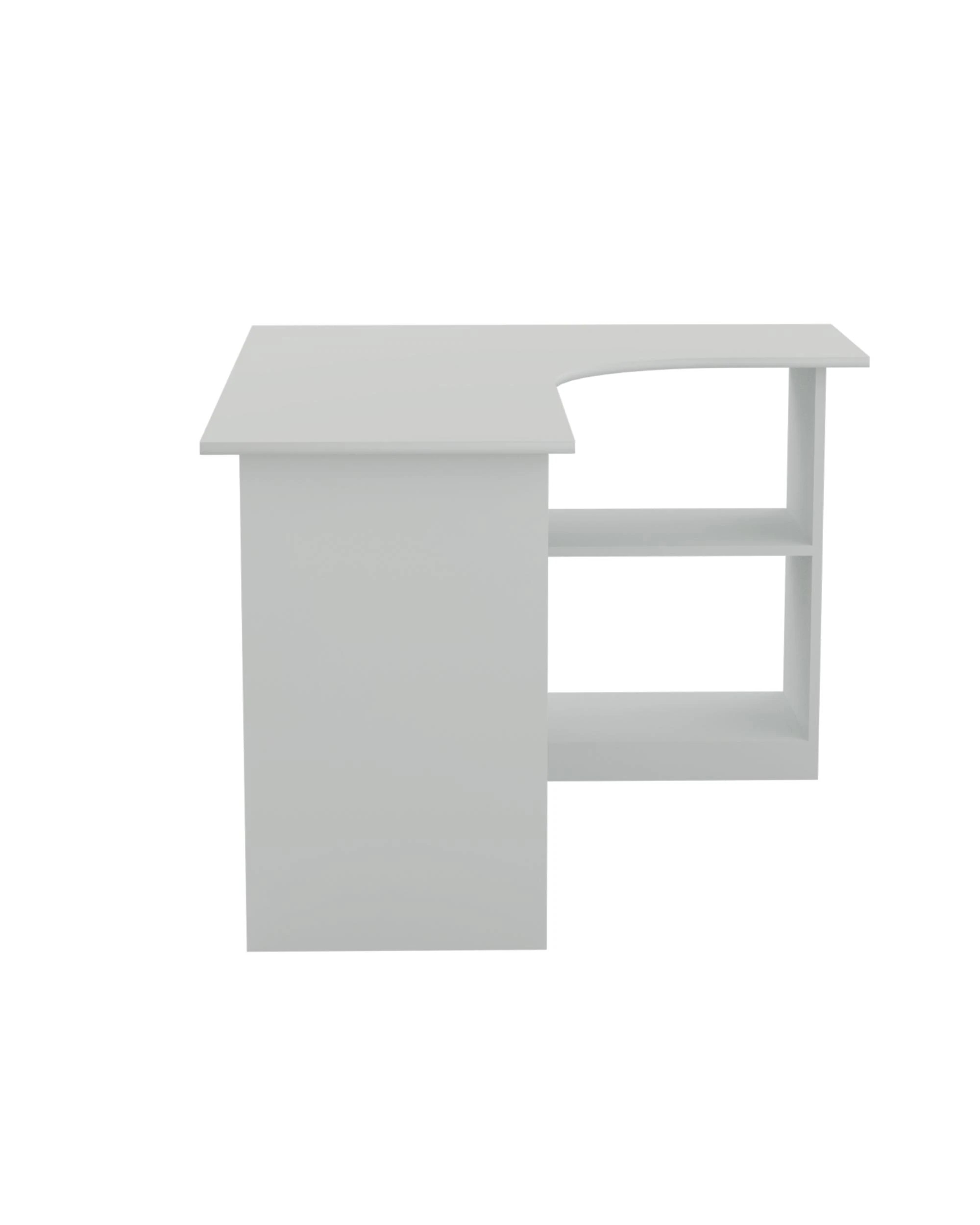 5 Kodu Belle Corner Desk Student Study Office Desk with Shelving - White, 5 of 9