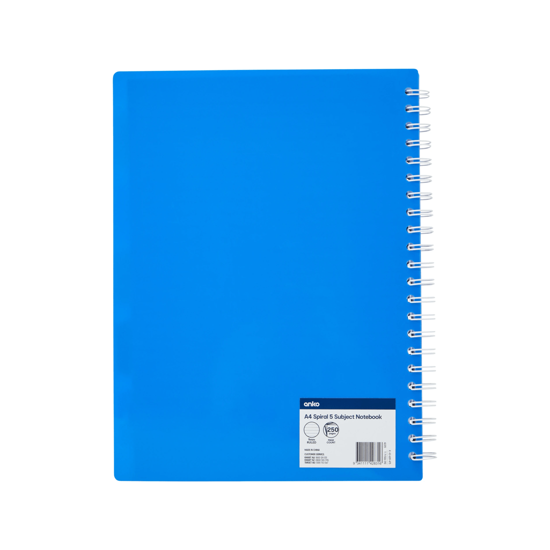 4 A4 Spiral 5 Subject Notebook, 4 of 4