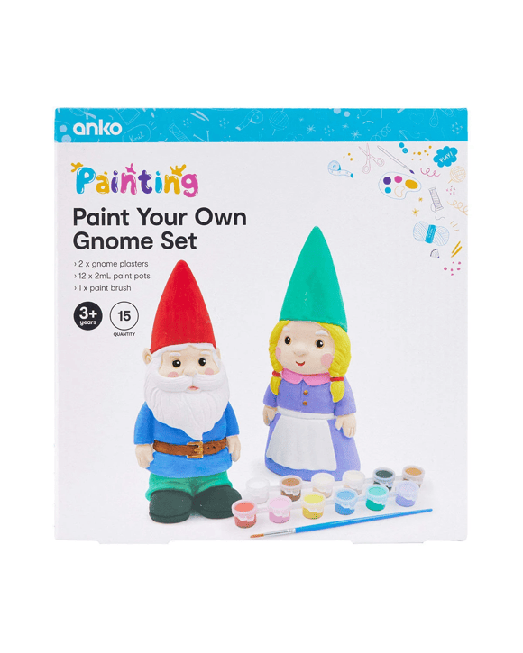 15 Piece Paint Your Own Gnome Set